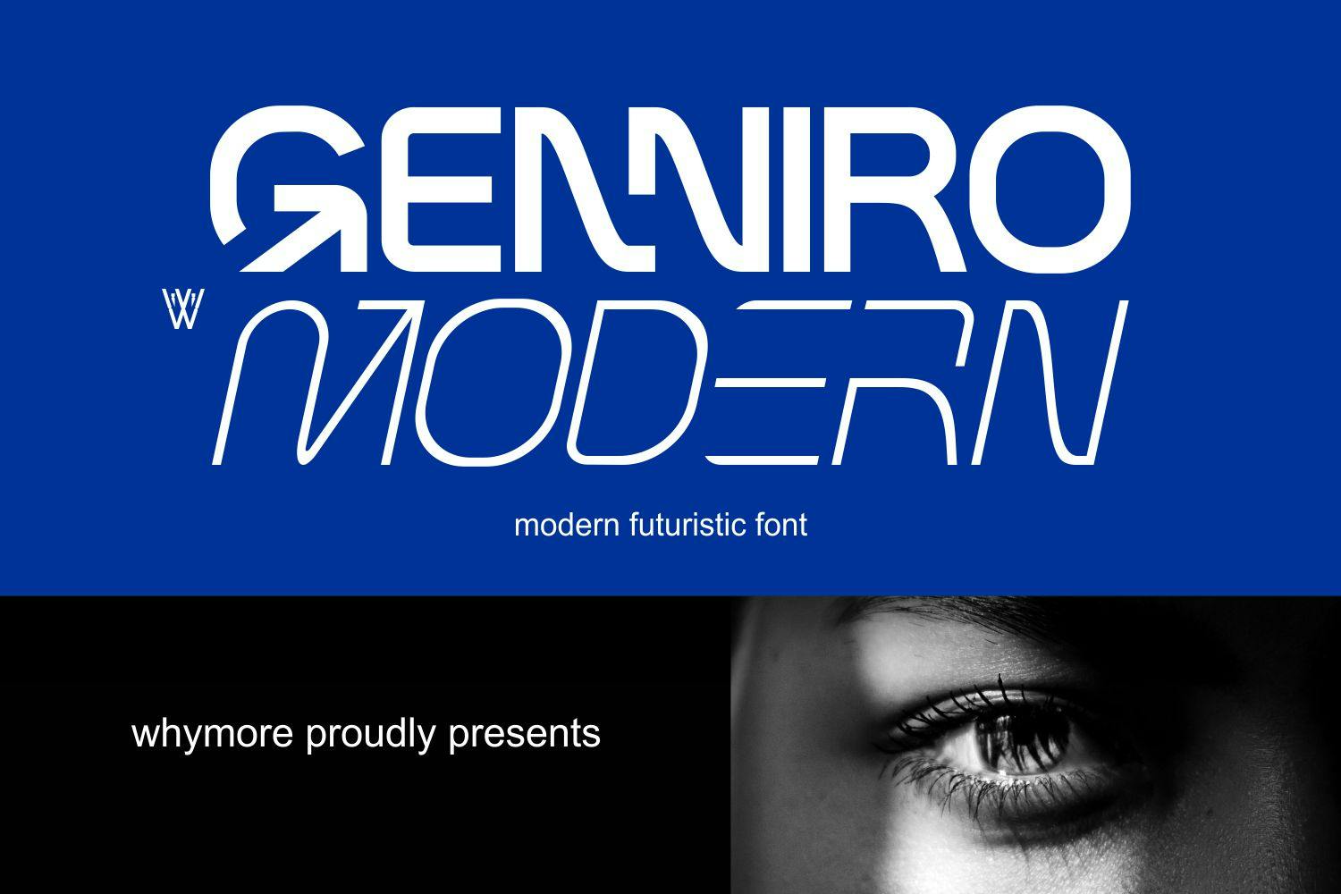Imagen de portada de Genniro | Futuristic Font (fuente)