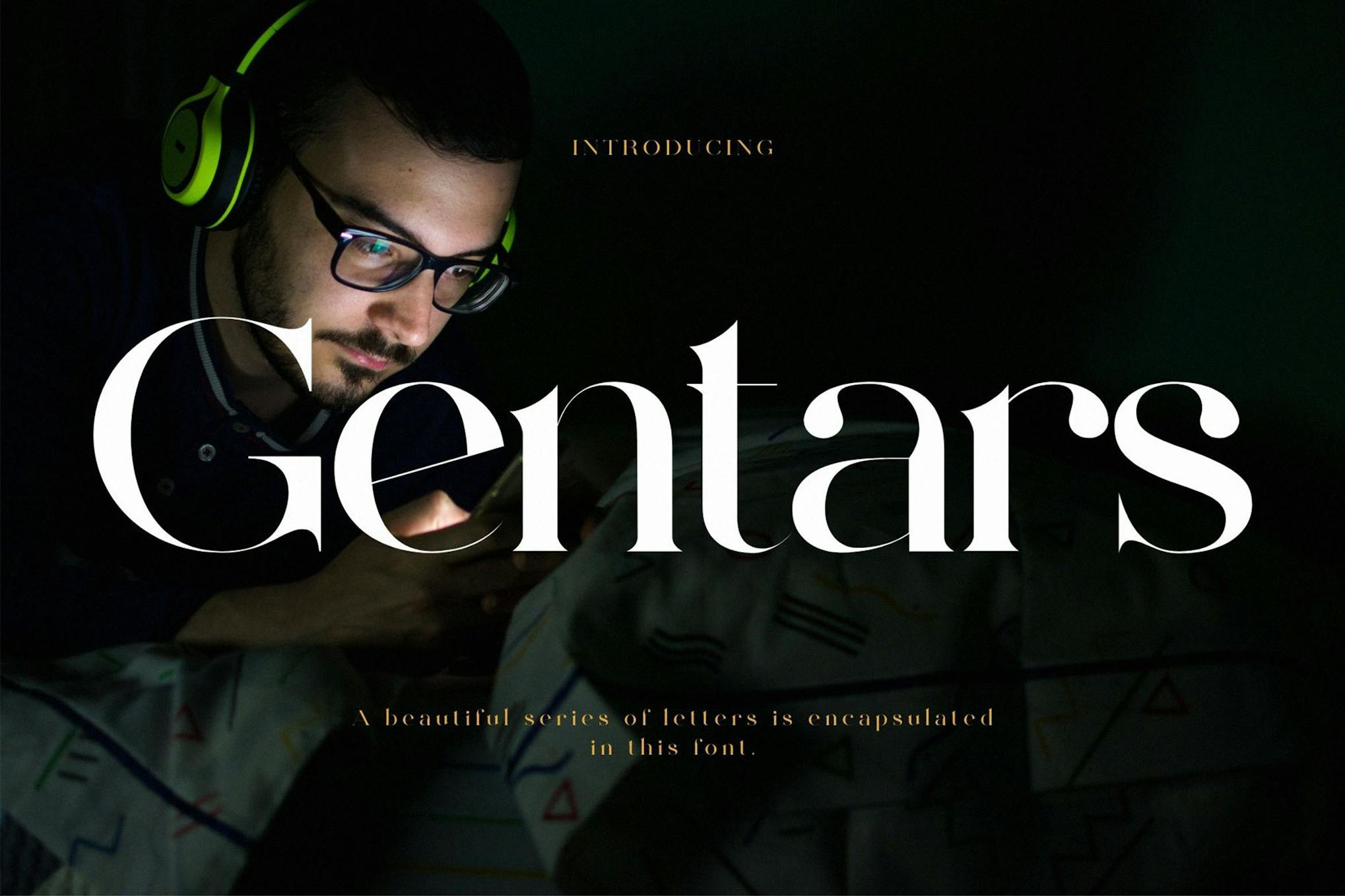 Imagen de portada de Gentars Modern Serif Typeface (fuente)
