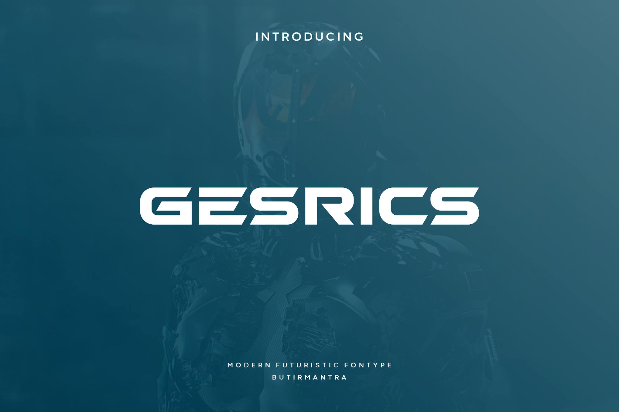 Imagen de portada de Gesrics - Futuristic Font (fuente)