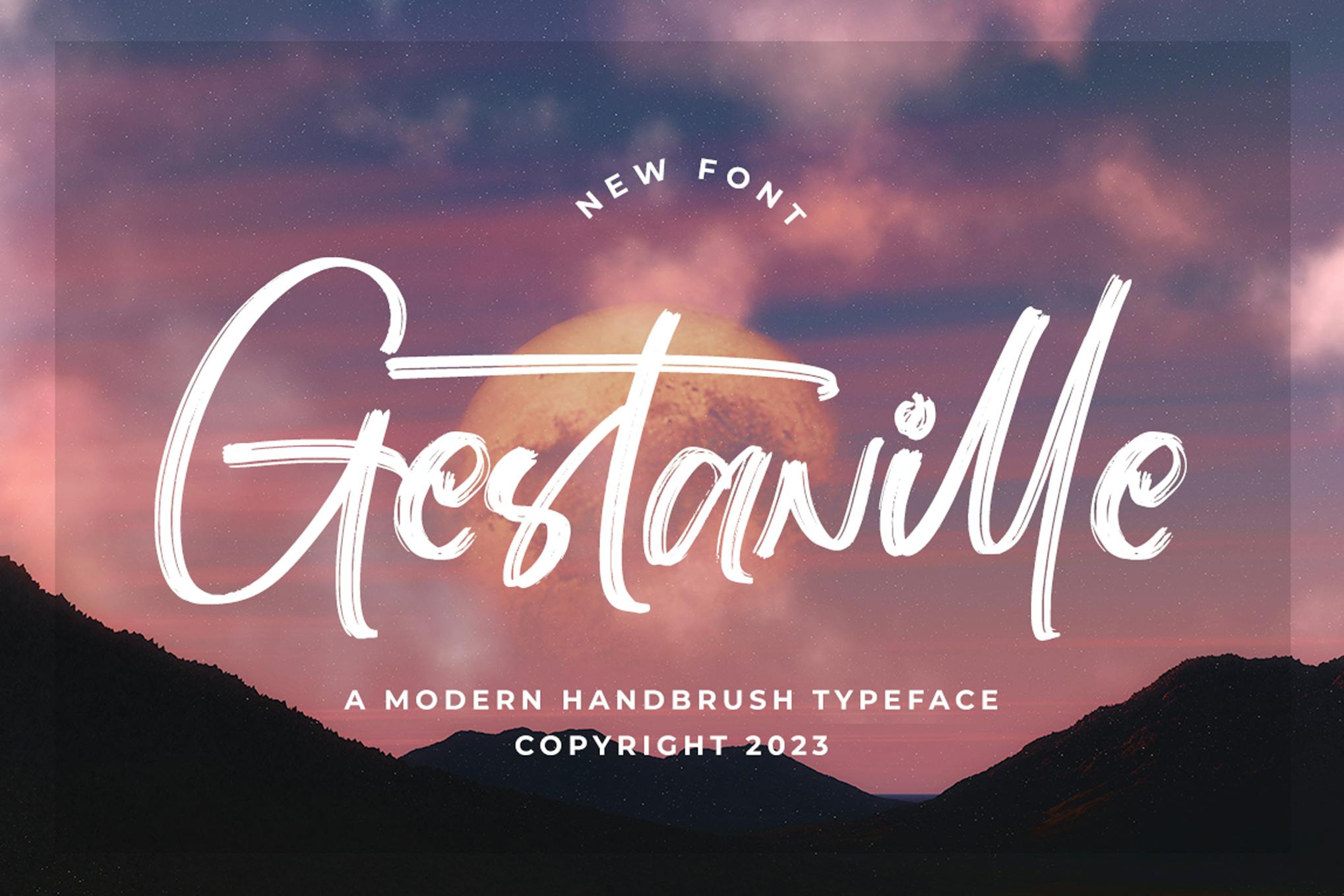 Imagen de portada de Gestanille - Brush Font (fuente)
