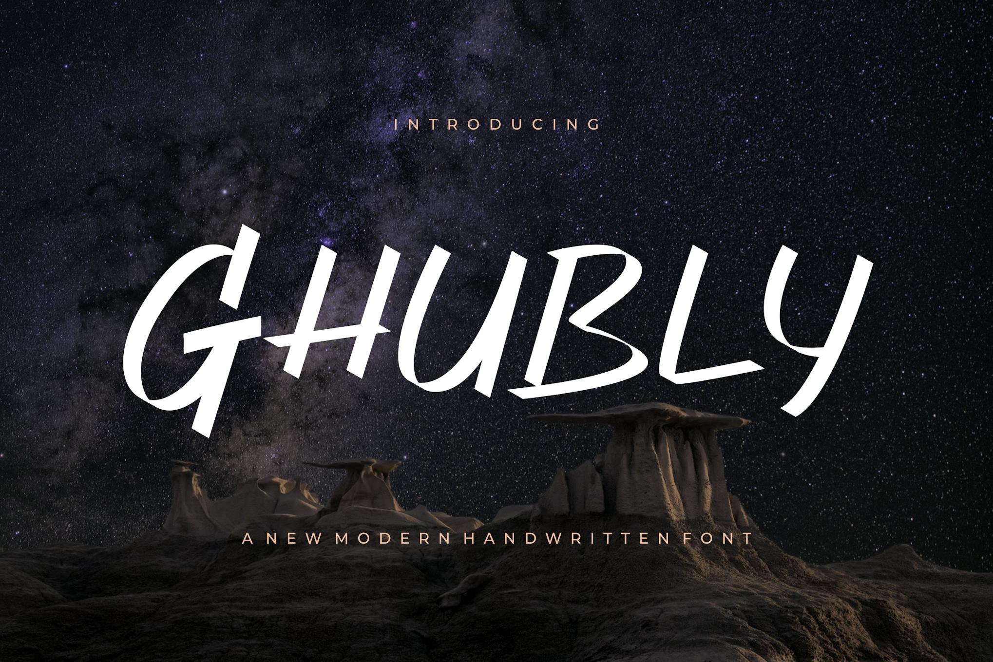 Imagen de portada de Ghubly - Font (fuente)