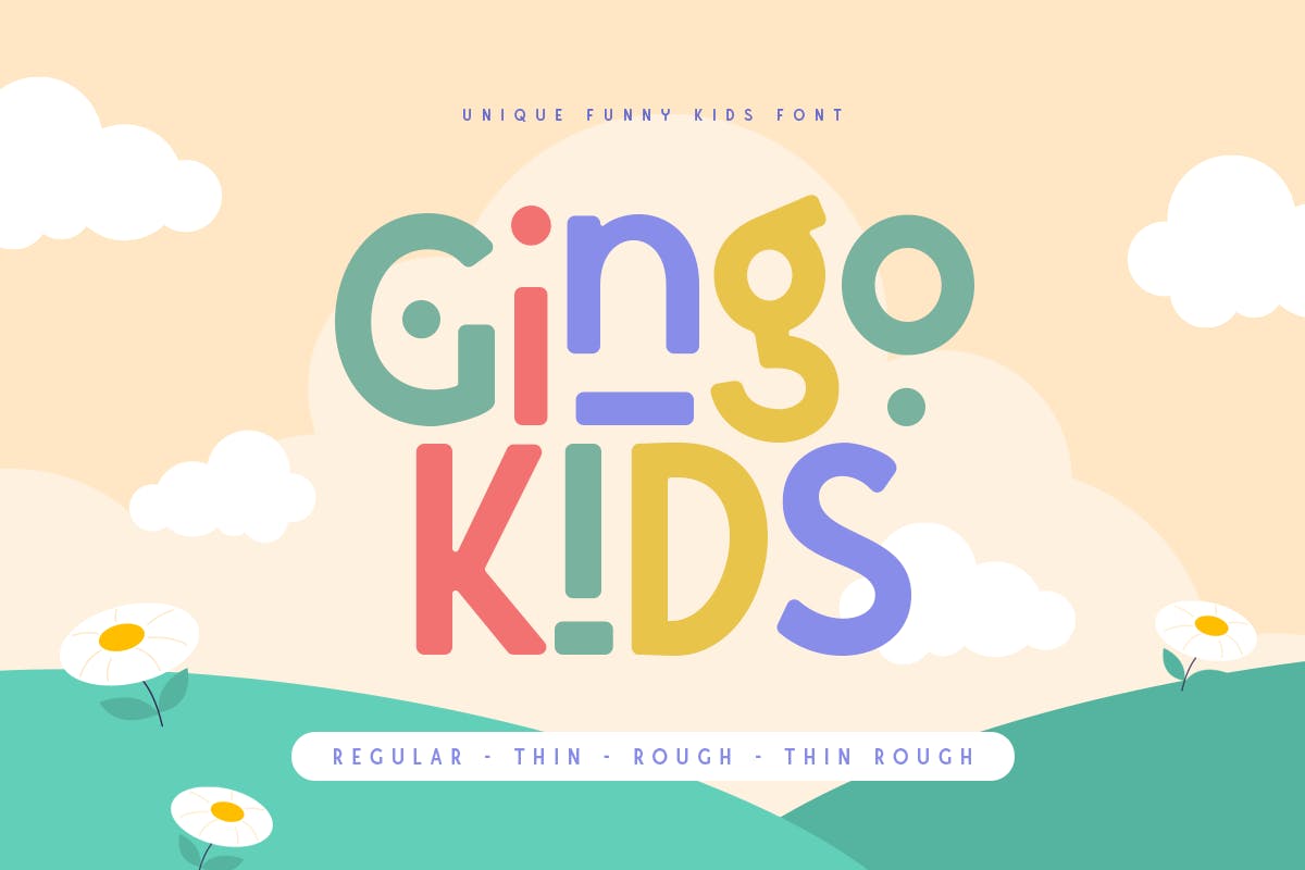 Imagen de portada de Gingo Kids - Unique Funny Kids Font (fuente)