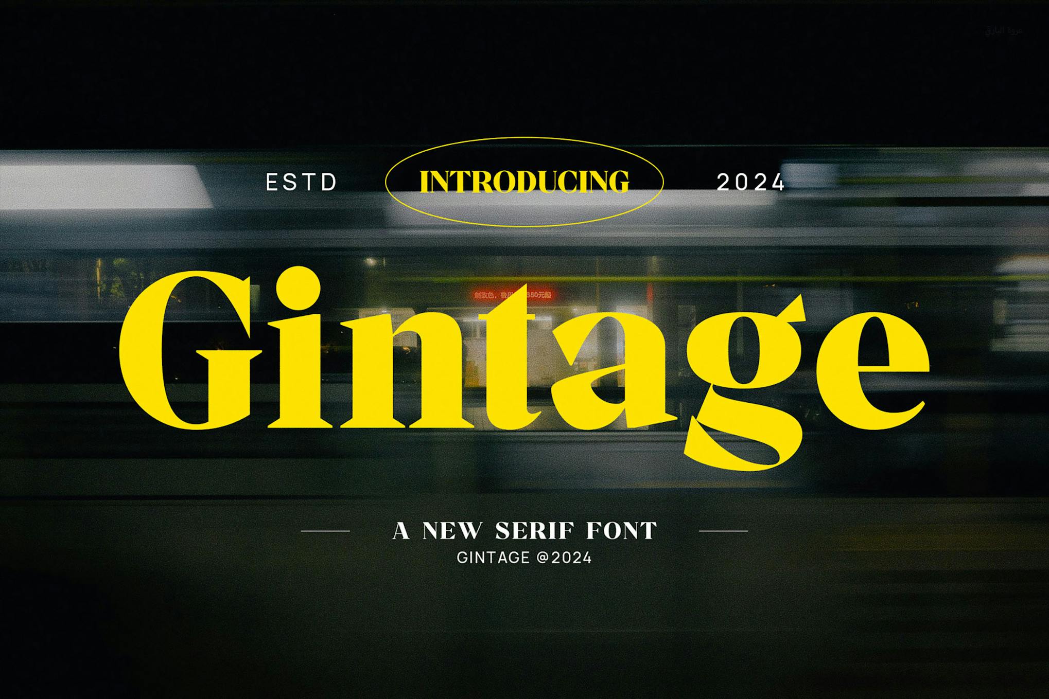 Imagen de portada de Gintage - Modern Display Serif (fuente)