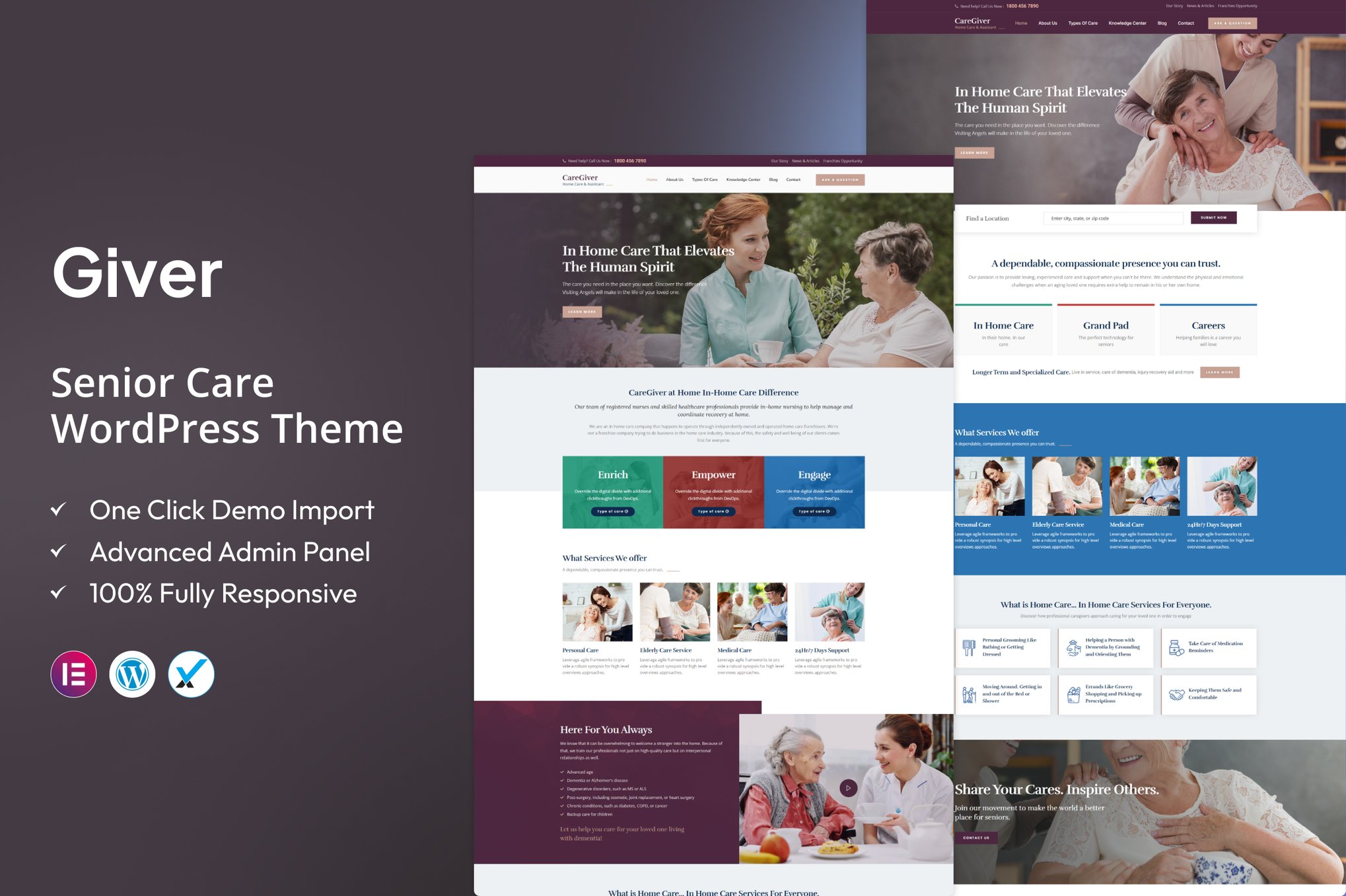 Imagen de portada de Giver - Senior Care WordPress Theme (tema)