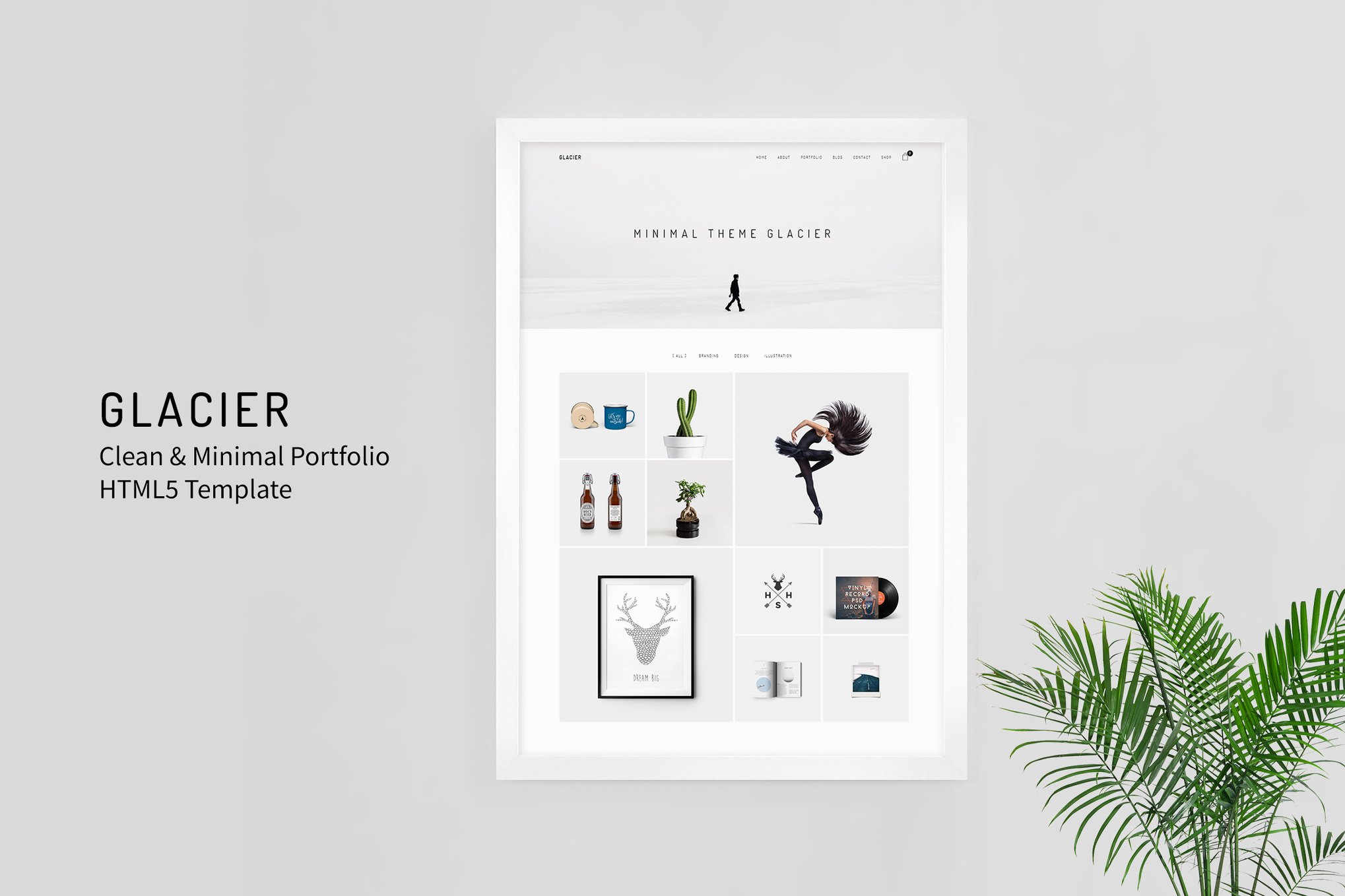 Imagen de portada de Glacier - Clean & Minimal Portfolio HTML5 Template (plantilla web)