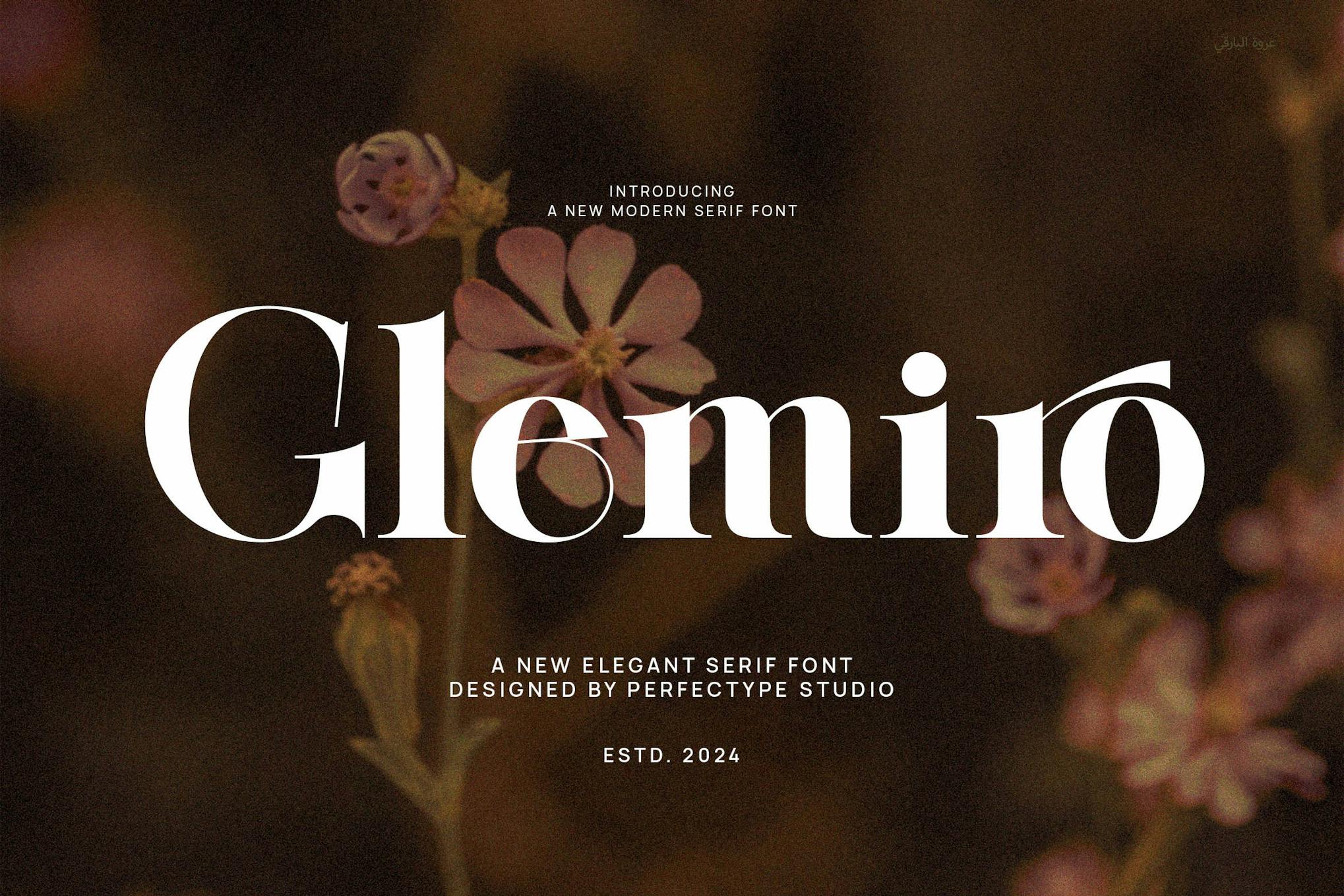 Imagen de portada de Glemiro Modern Elegant Serif Font Typeface (fuente)