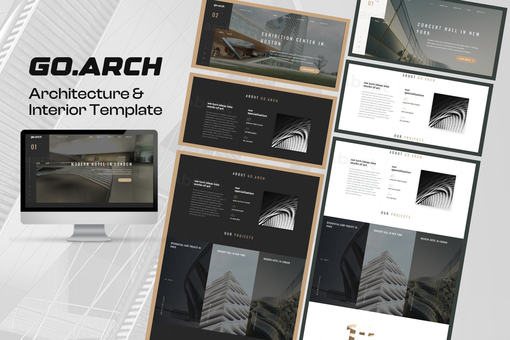 Imagen de portada de go.arch - Multipage Architecture & Interior HTML (plantilla web)