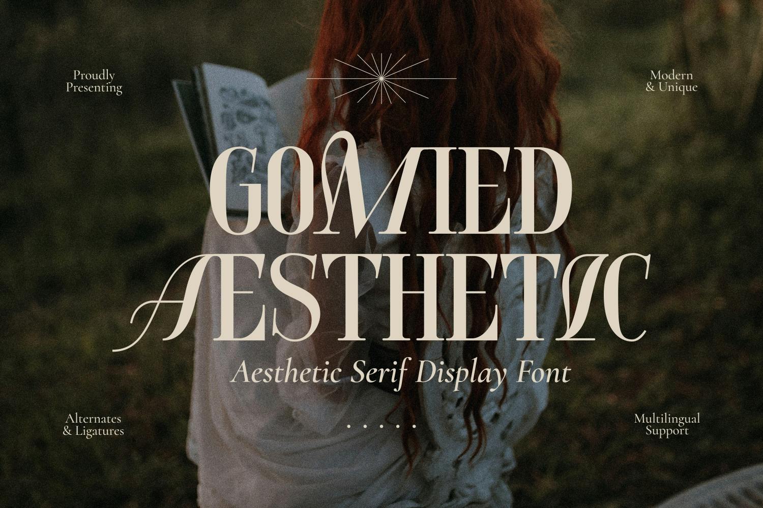 Imagen de portada de Gomied Aesthetic - Serif Display Font (fuente)