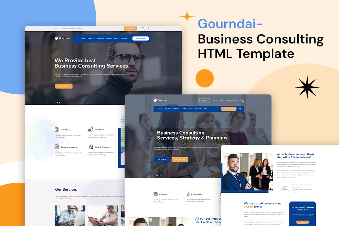 Imagen de portada de Gourndai - Business Consulting HTML Template (plantilla web)