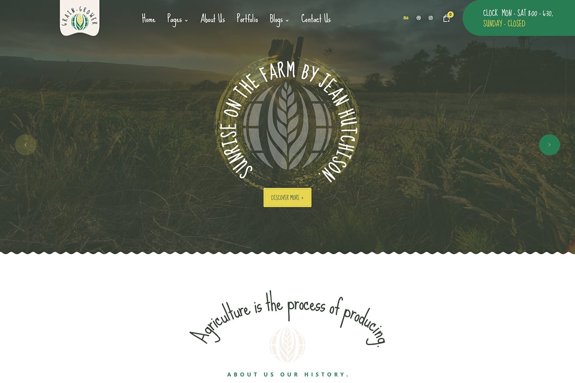 Imagen de portada de Grain Grower - Agriculture Farm HTML Template (plantilla web)