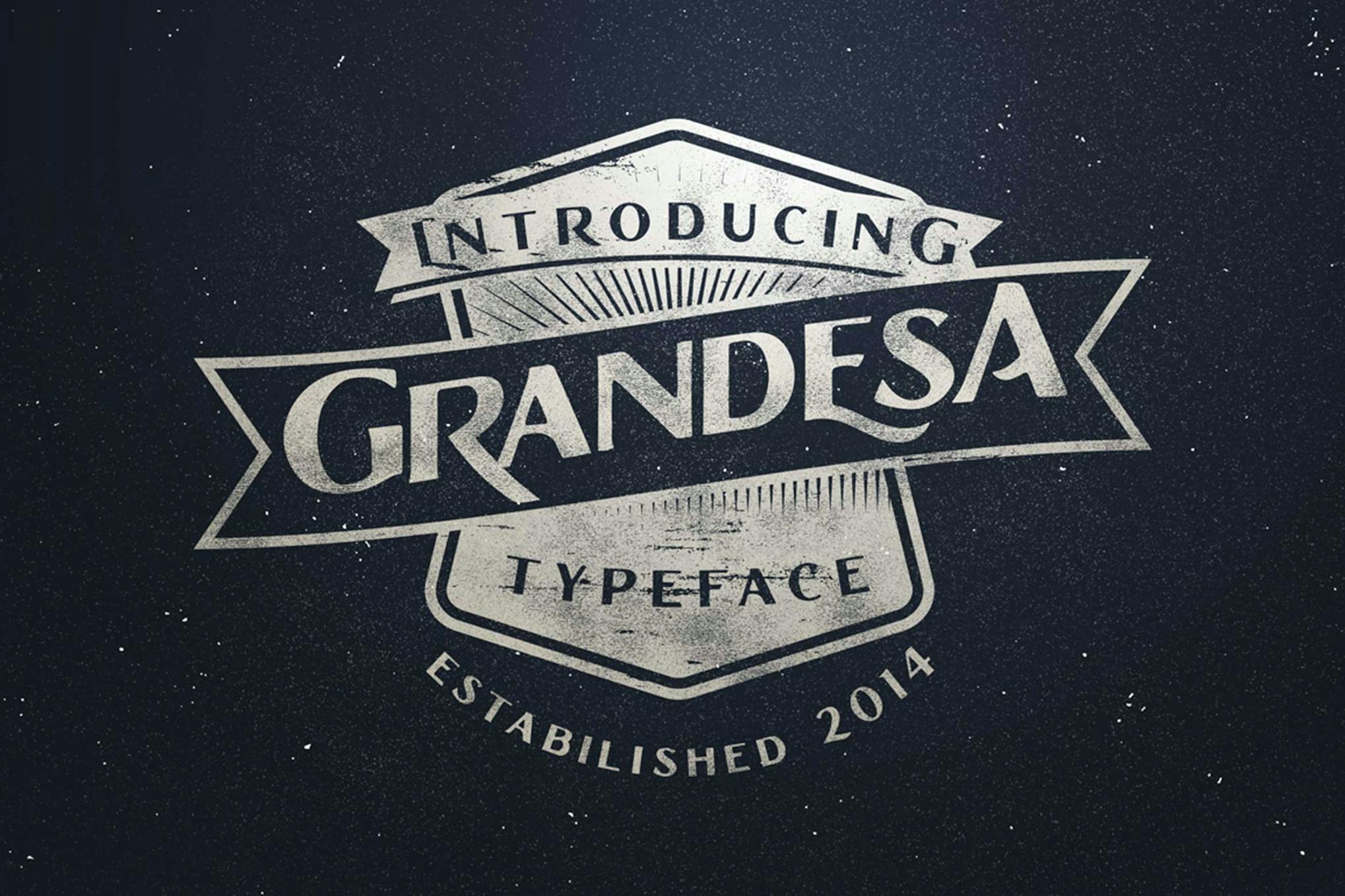 Imagen de portada de Grandesa Typeface (fuente)