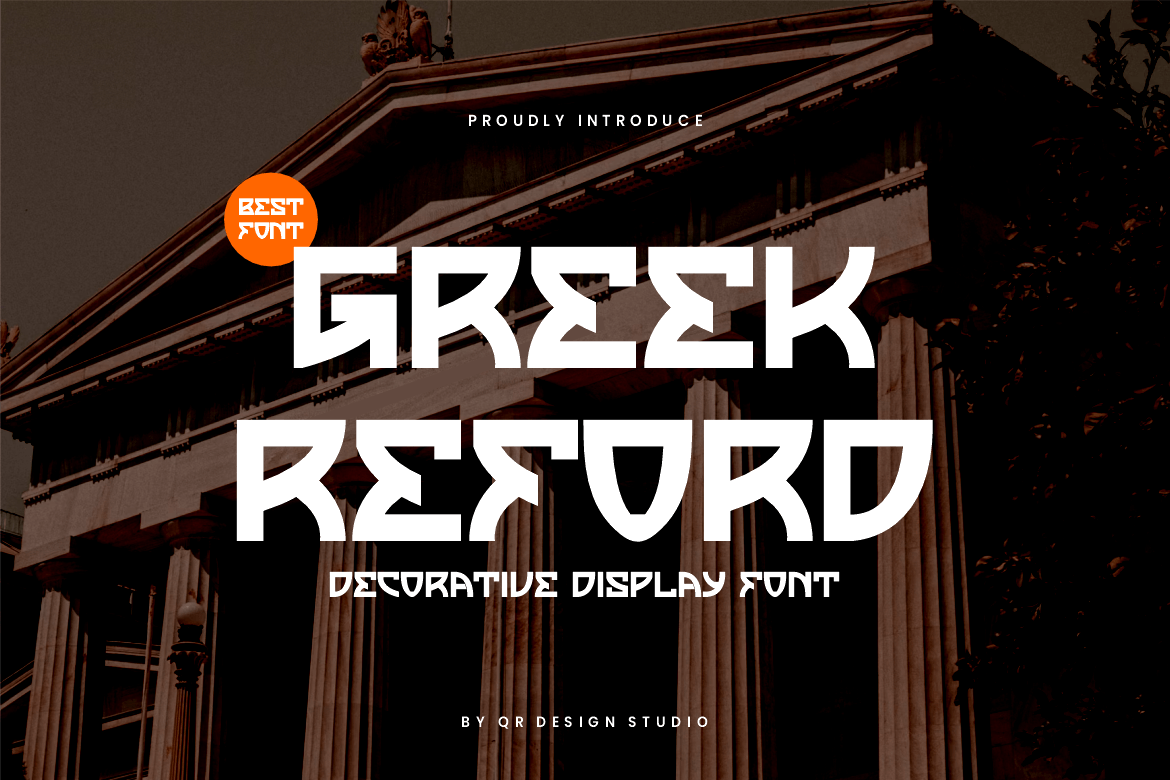 Imagen de portada de Greek Reford - Unique Typeface Font (fuente)