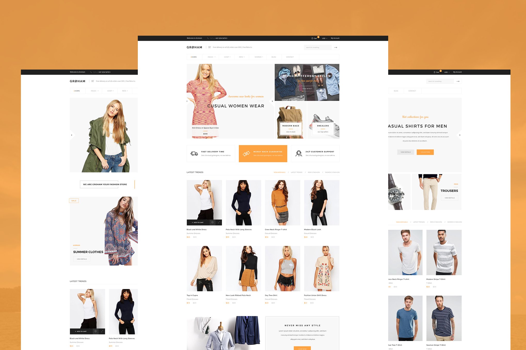 Imagen de portada de Groham - Fashion eCommerce HTML template (plantilla web)