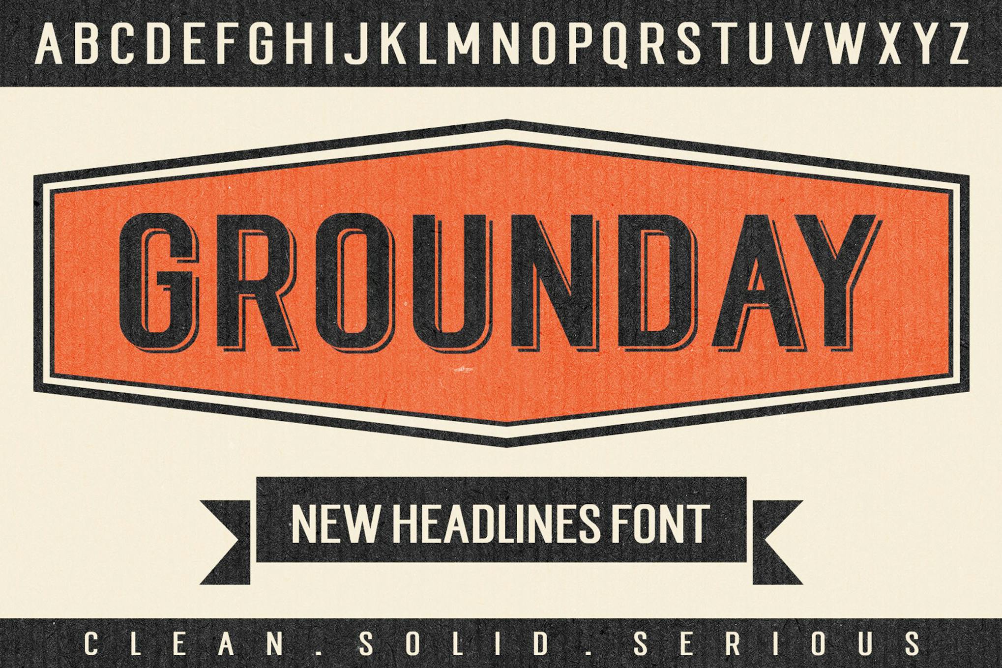 Imagen de portada de Grounday Typeface (fuente)