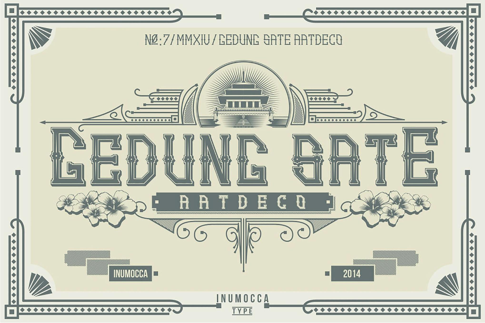 Imagen de portada de GS.ArtDeco Family Font (fuente)