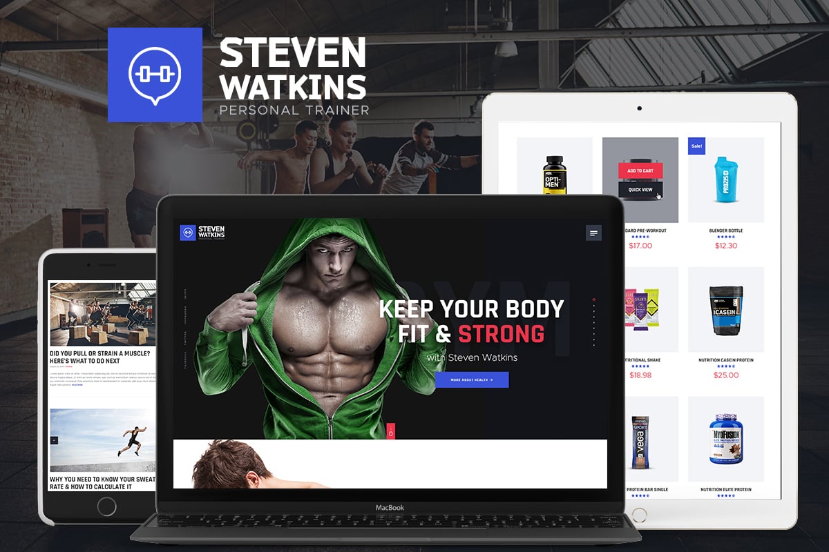 Imagen de portada de Gym Trainer (plantilla web)