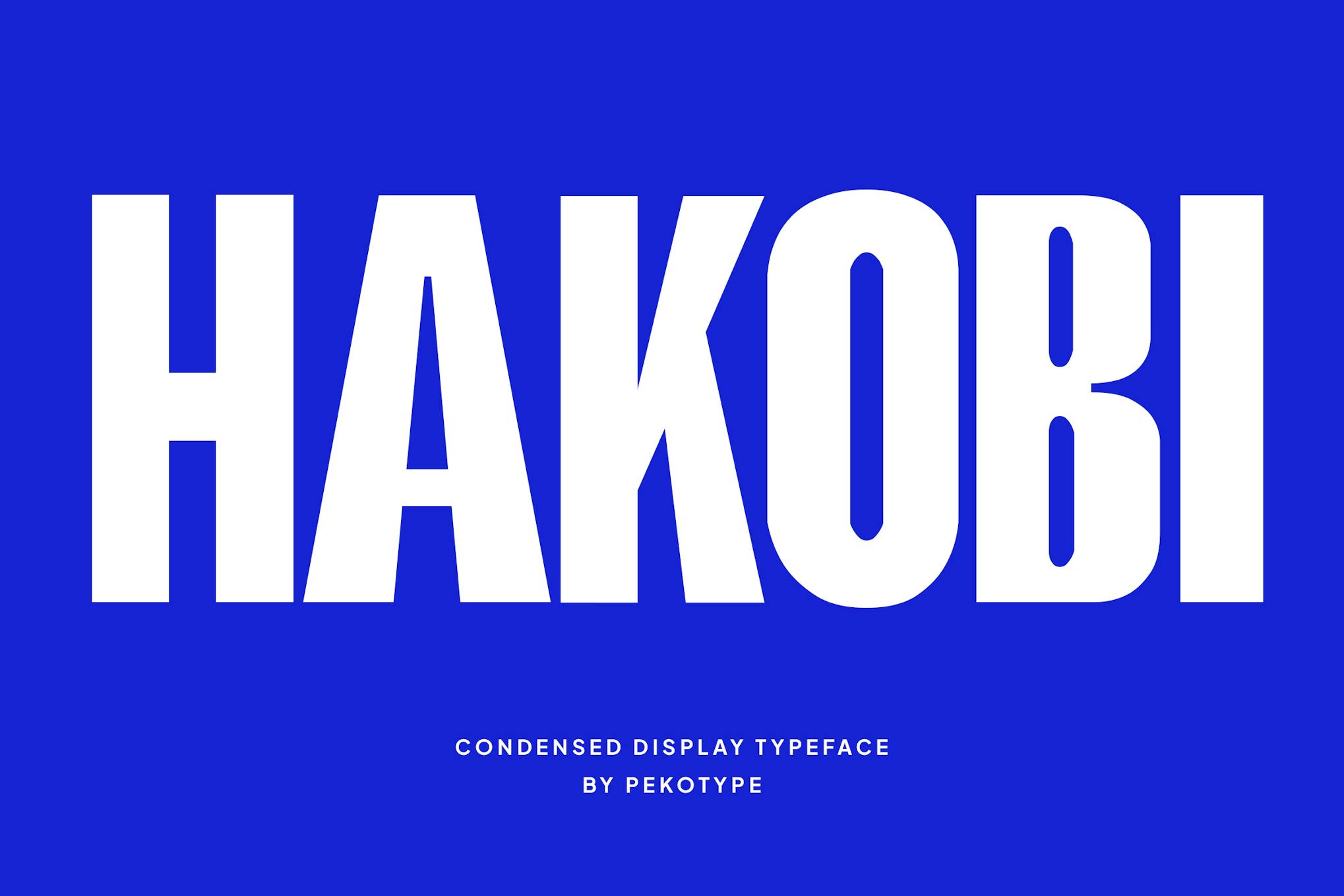 Imagen de portada de Hakobi - Condensed Sans (fuente)