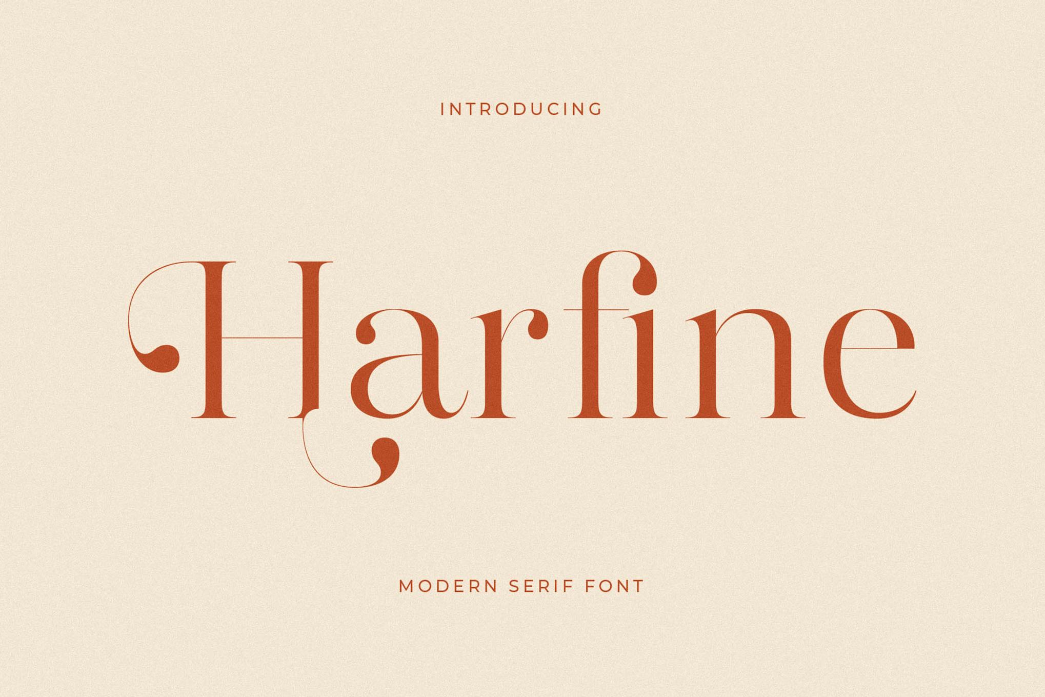 Imagen de portada de Harfine Modern Serif Font (fuente)