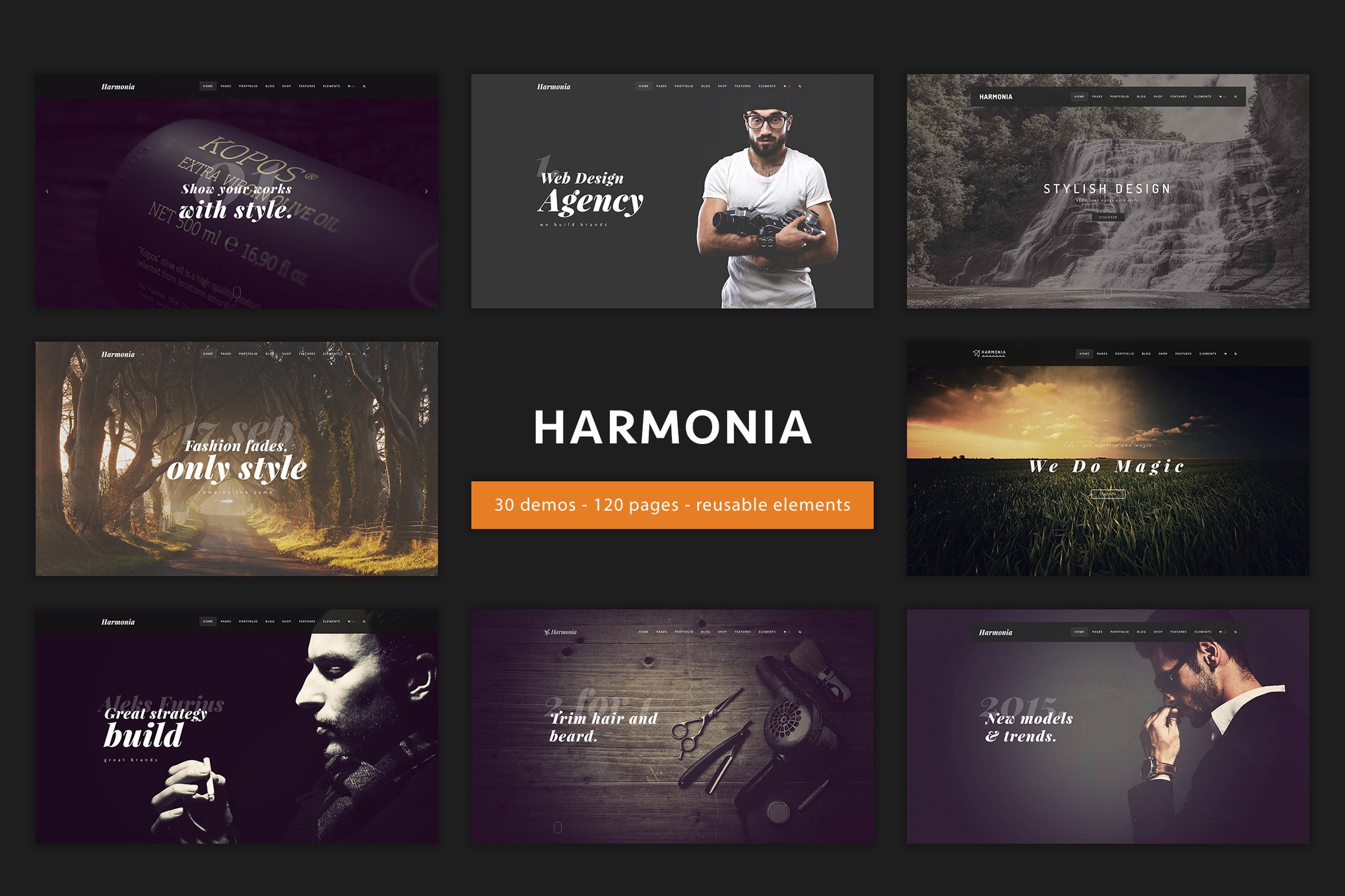 Imagen de portada de Harmonia - Multipurpose One/Multi-Page Template (plantilla web)