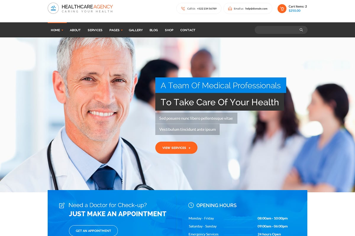 Imagen de portada de Healthcare Agency - Health & Medical HTML (plantilla web)