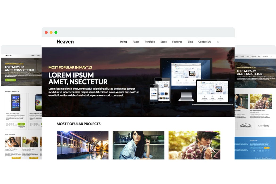 Imagen de portada de Heaven - Multi Purpose Site Template (plantilla web)