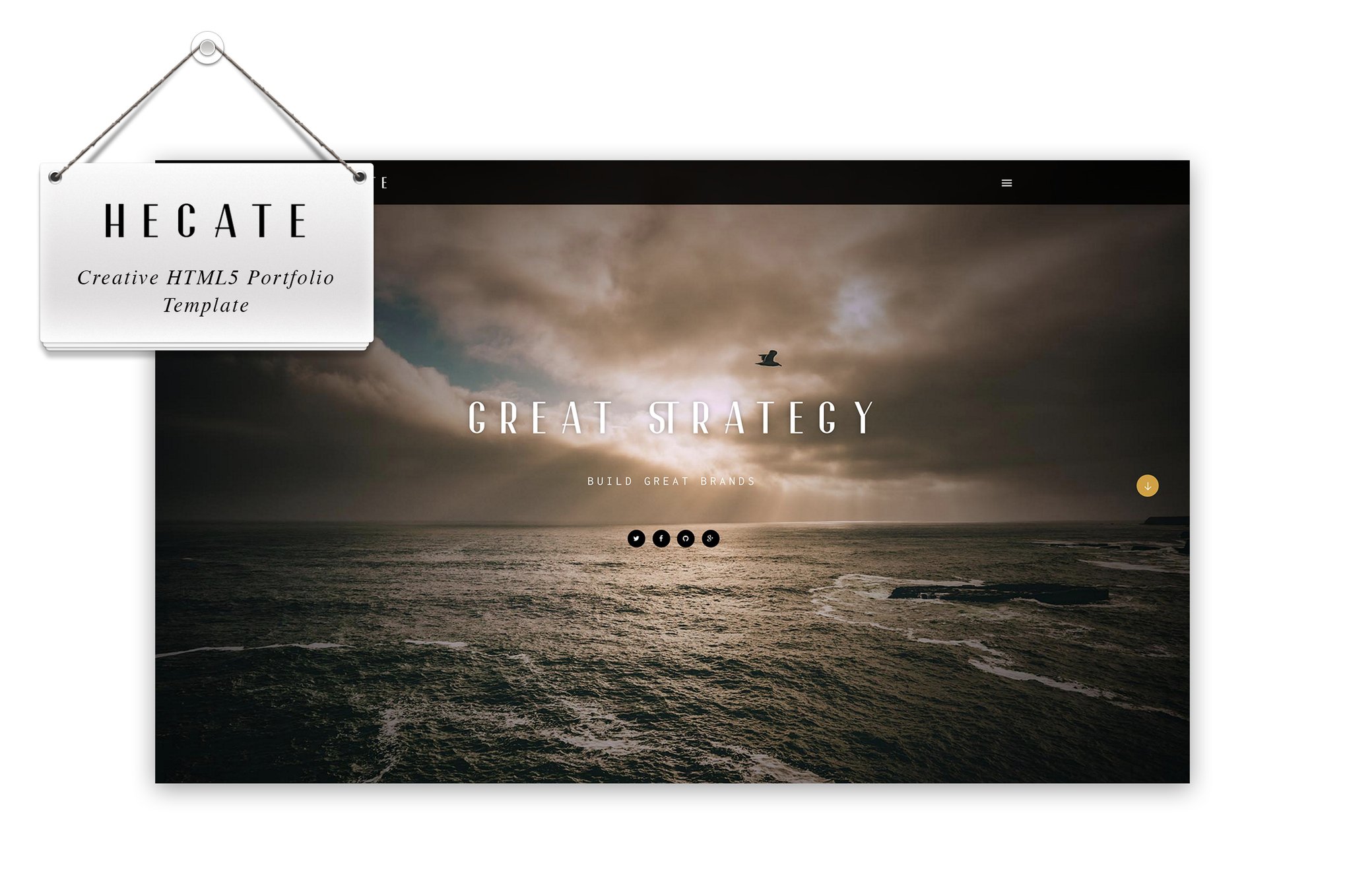 Imagen de portada de Hecate - Creative HTML5 Portfolio Template (plantilla web)