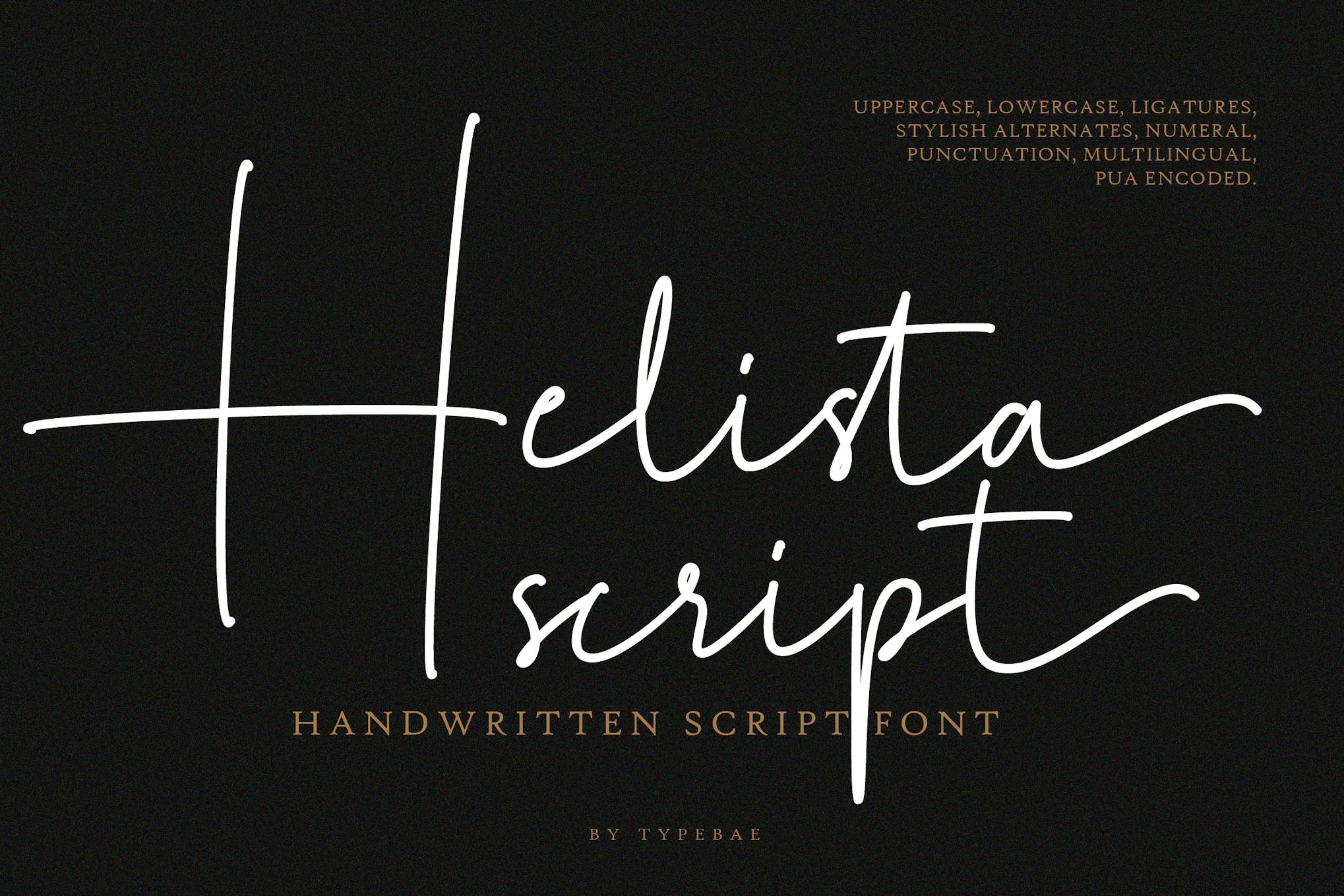 Imagen de portada de Helista Script Font (fuente)
