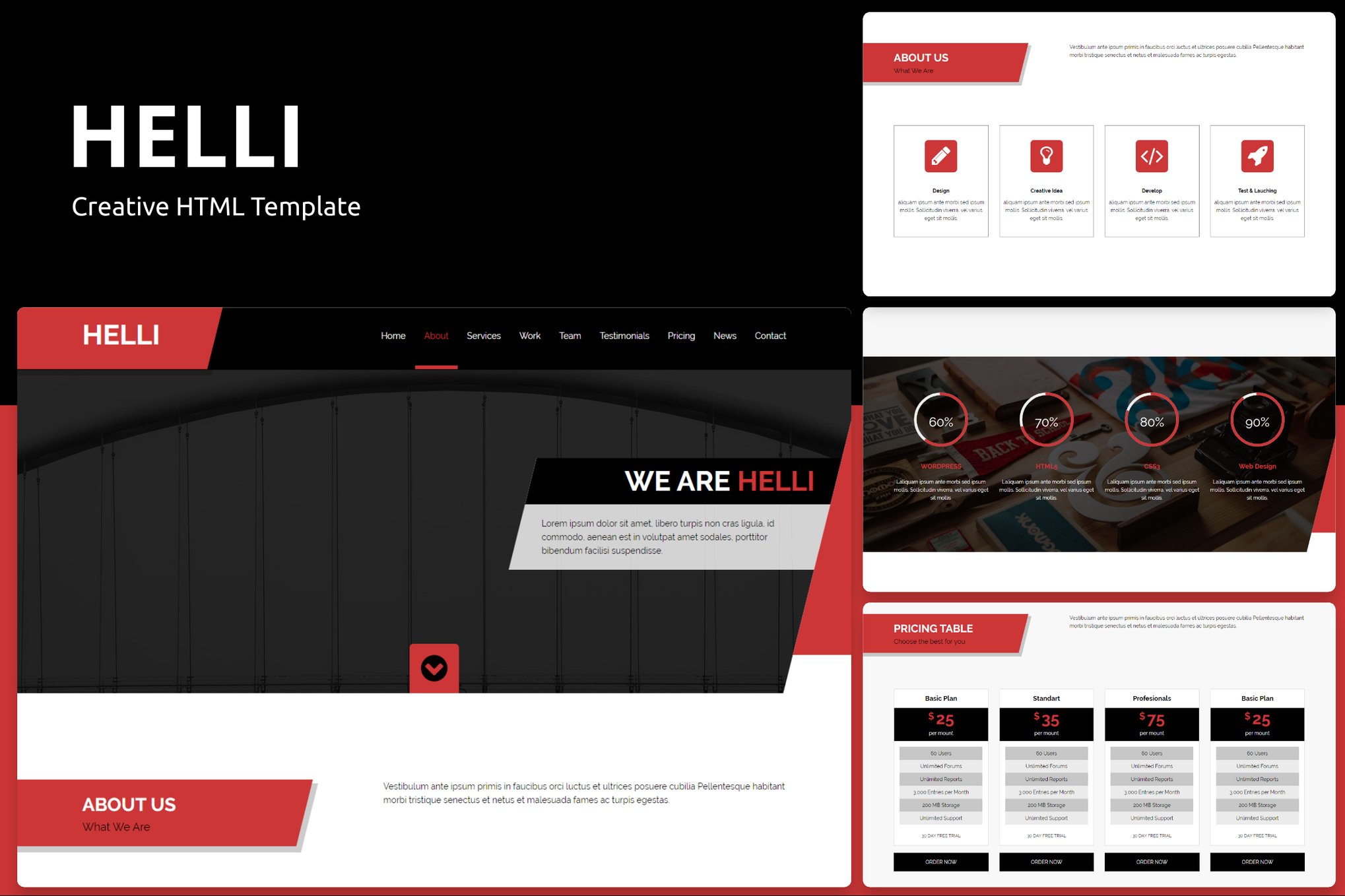 Imagen de portada de Helli - Creative HTML Template (plantilla web)