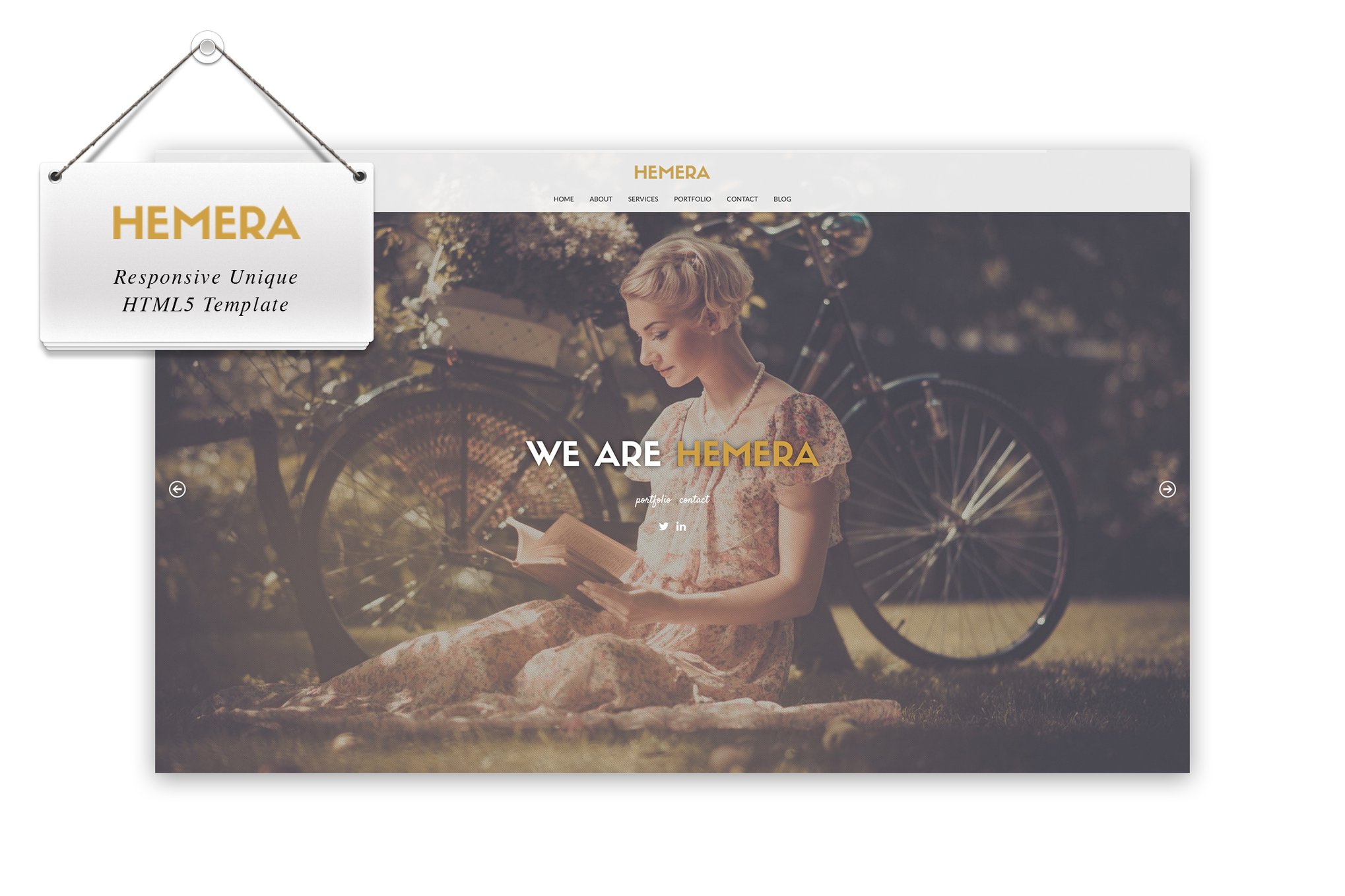 Imagen de portada de Hemera - Responsive Unique HTML 5 Template (plantilla web)
