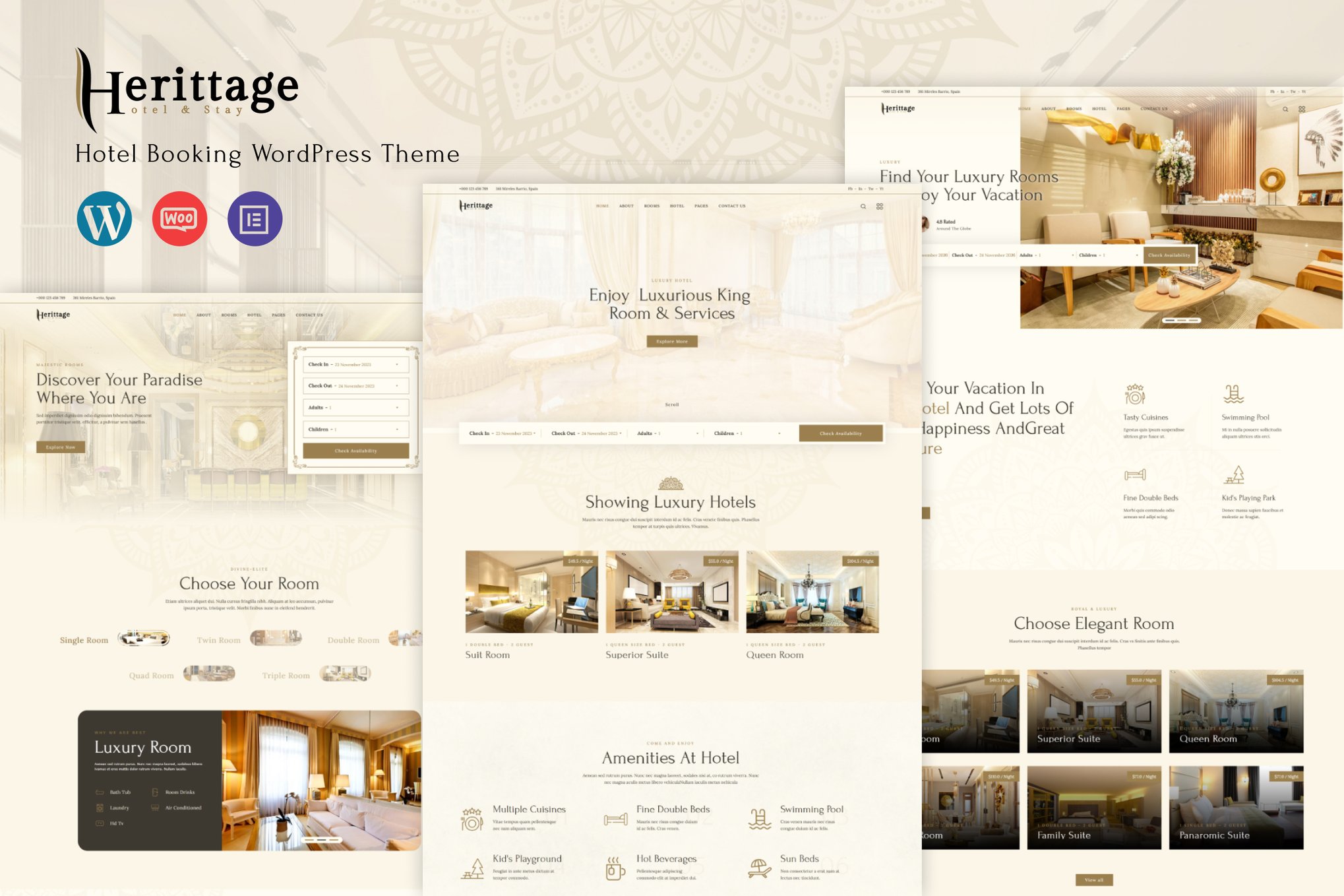 Imagen de portada de Herittage - Hotel Booking WordPress Theme (tema)
