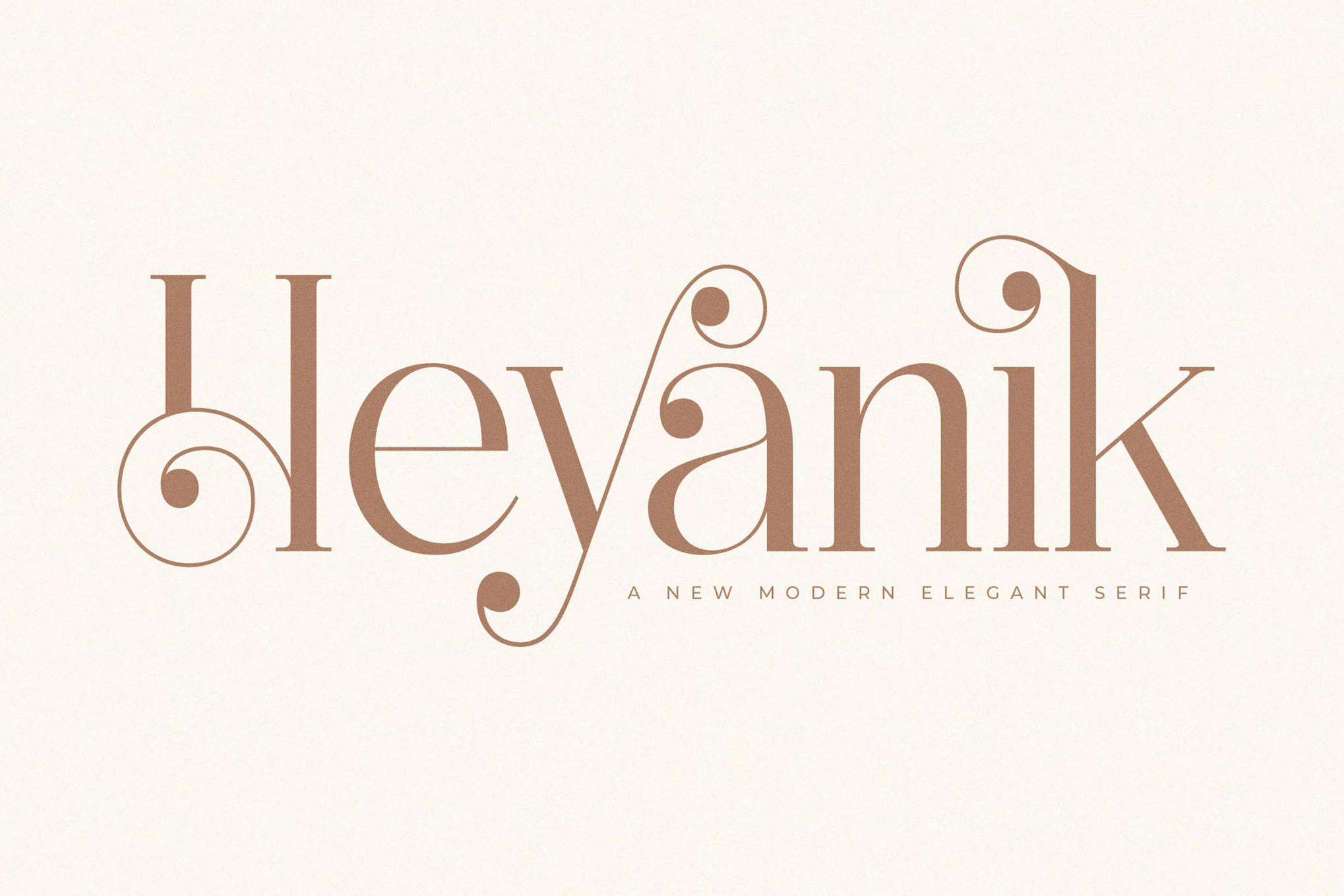 Imagen de portada de Heyanik Modern Serif Font (fuente)
