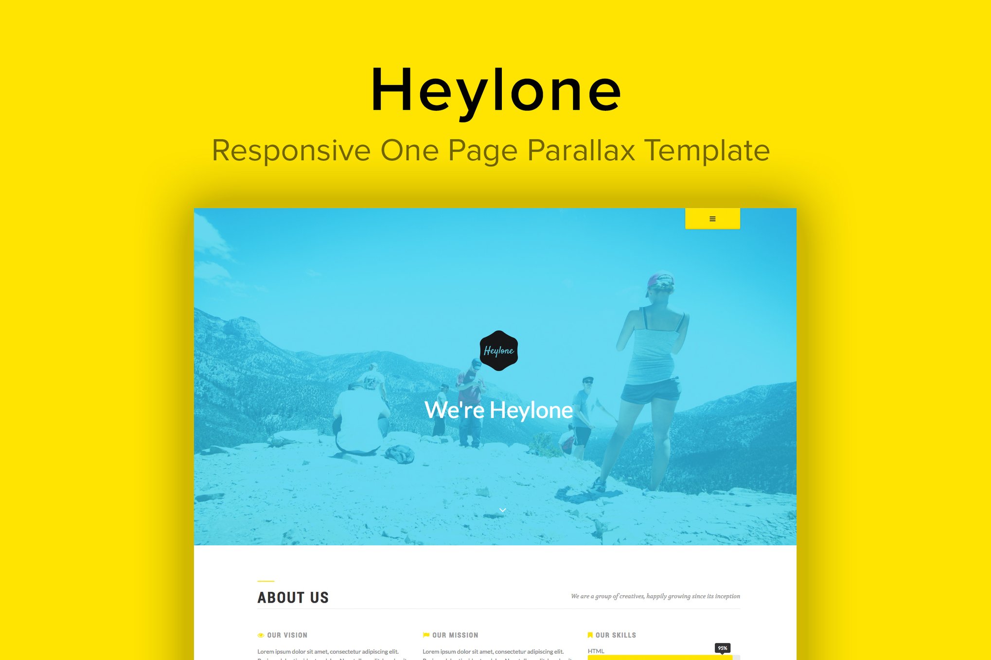 Imagen de portada de Heylone - Responsive One Page Parallax Template (plantilla web)