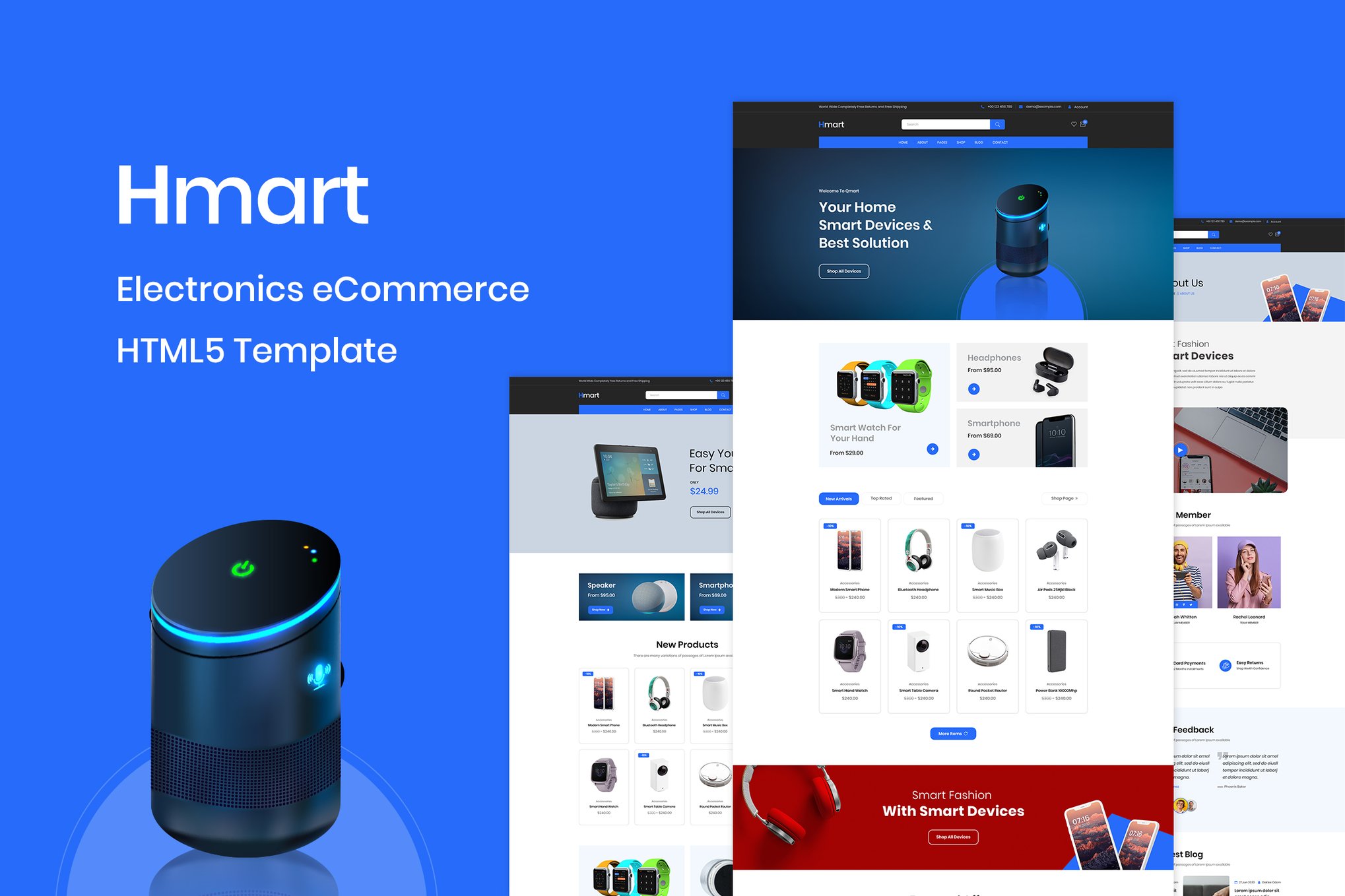 Imagen de portada de Hmart - Electronics eCommerce HTML Template (plantilla web)