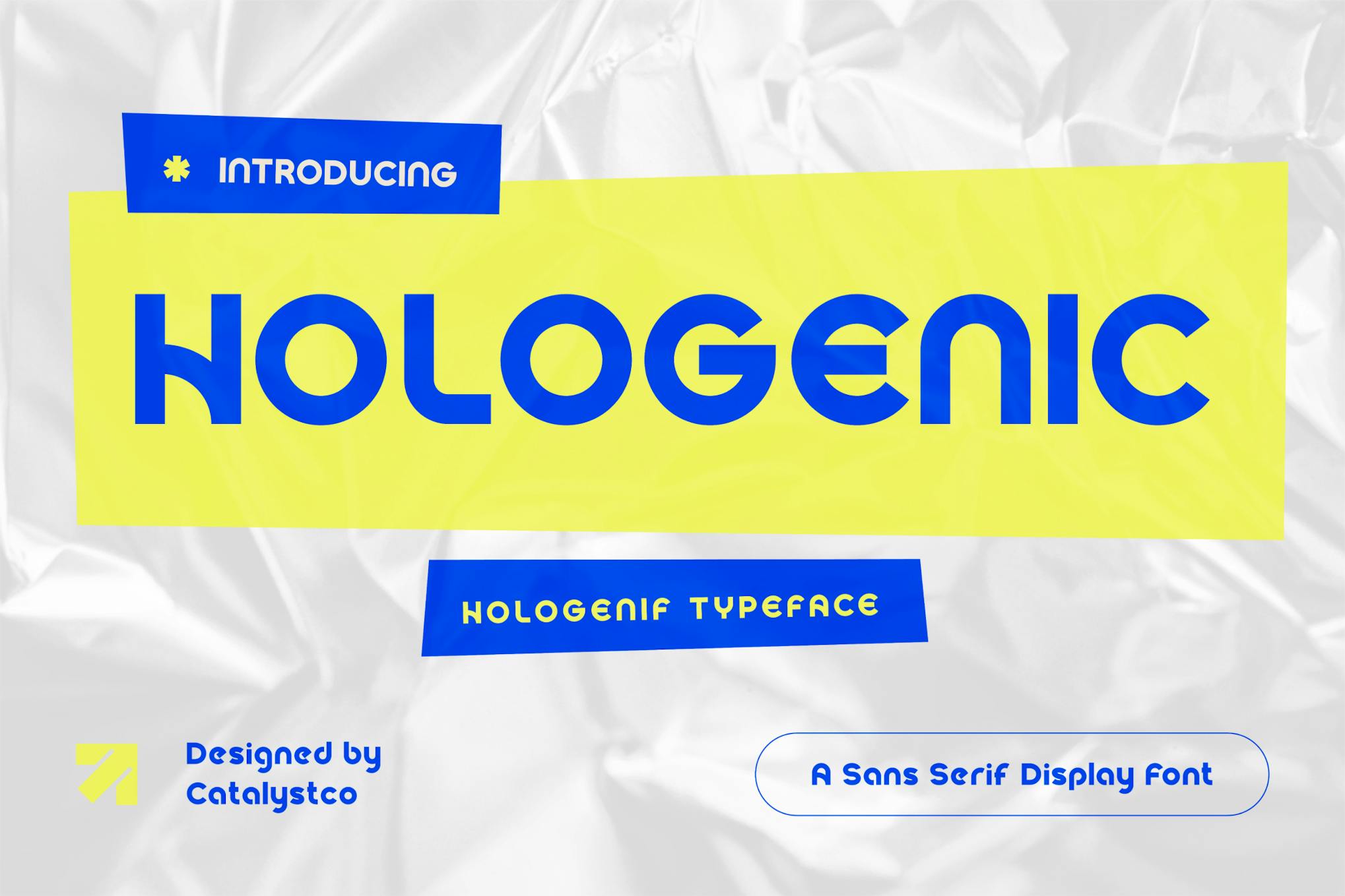 Imagen de portada de Hologenic Sans Serif Display Font (fuente)