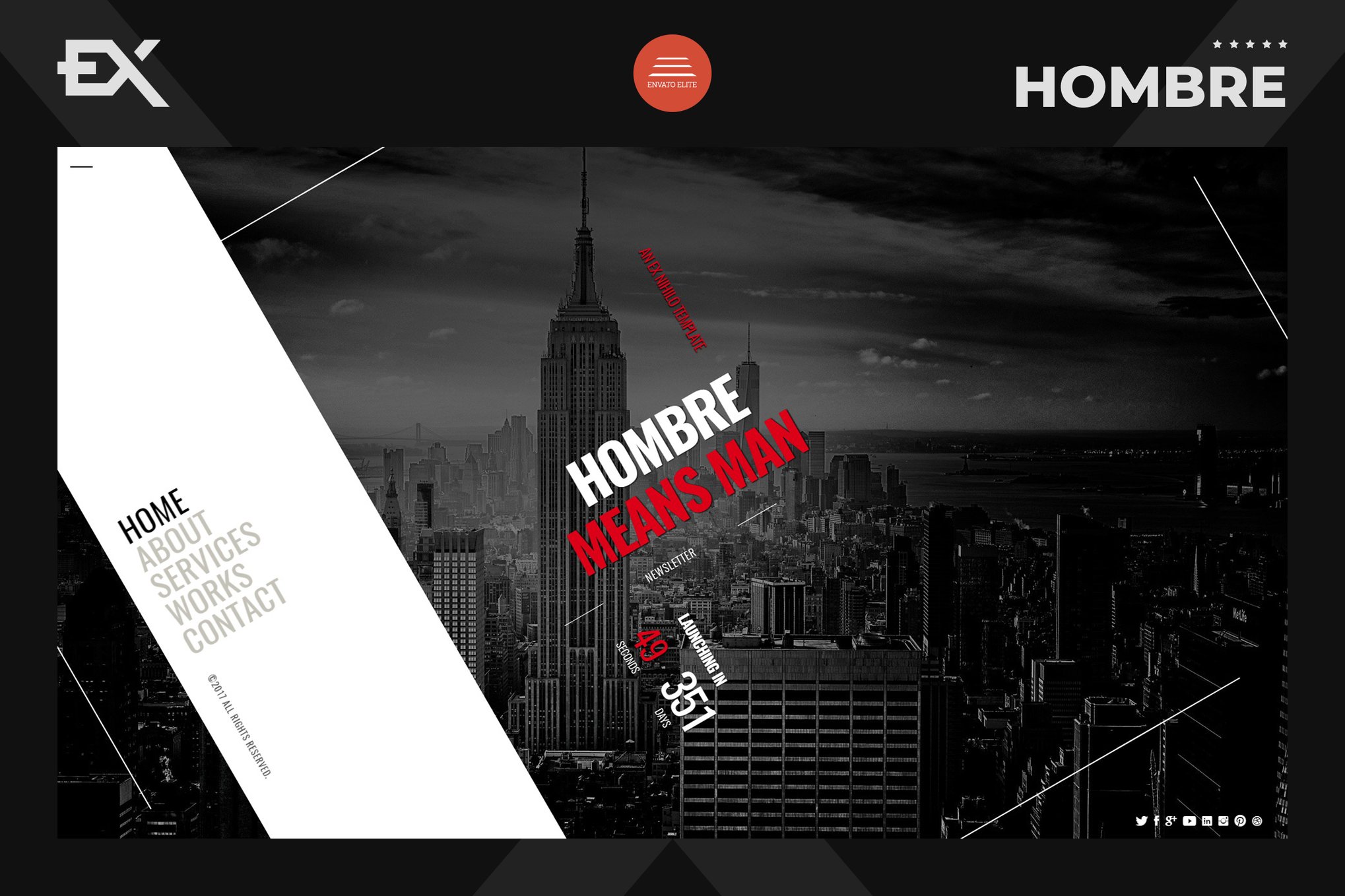 Imagen de portada de Hombre - Responsive Coming Soon Page (plantilla web)