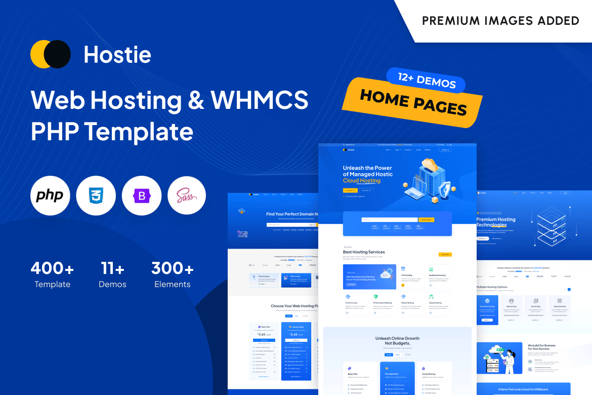 Imagen de portada de Hostie - Web Hosting & WHMCS PHP Template (plantilla web)