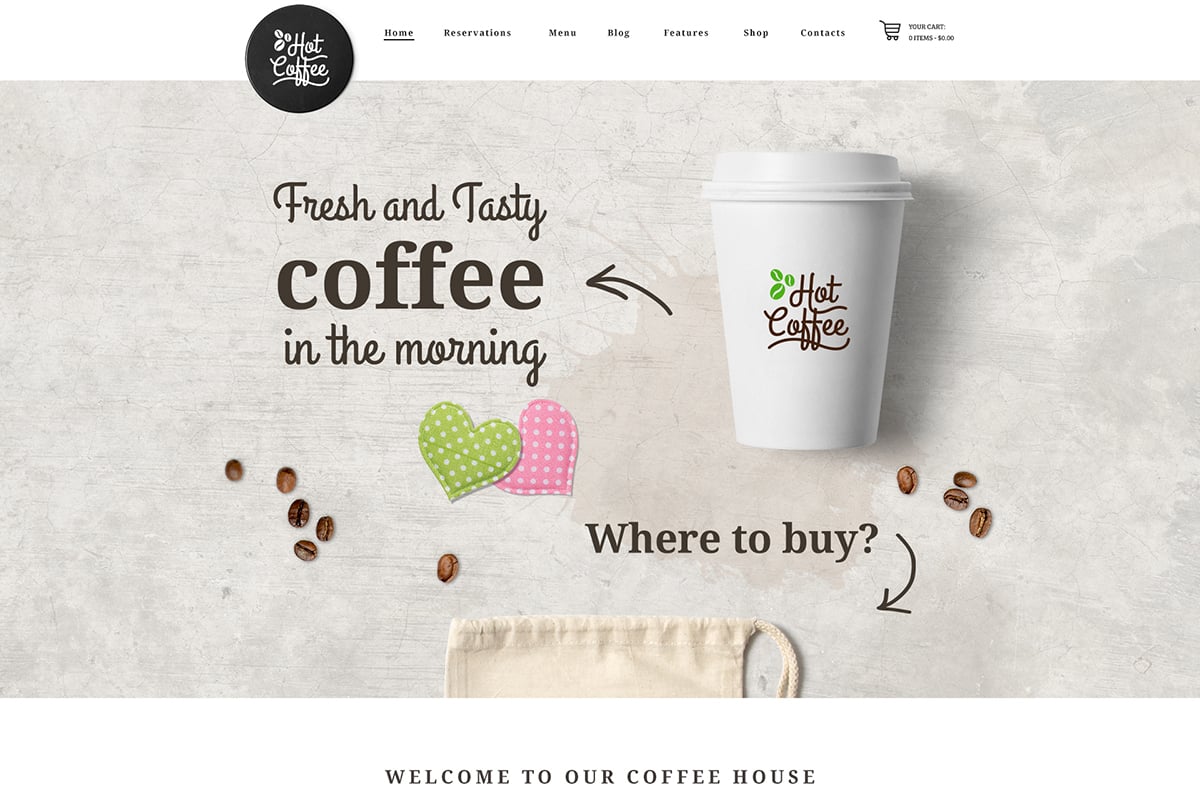 Imagen de portada de Hot Coffee (plantilla web)