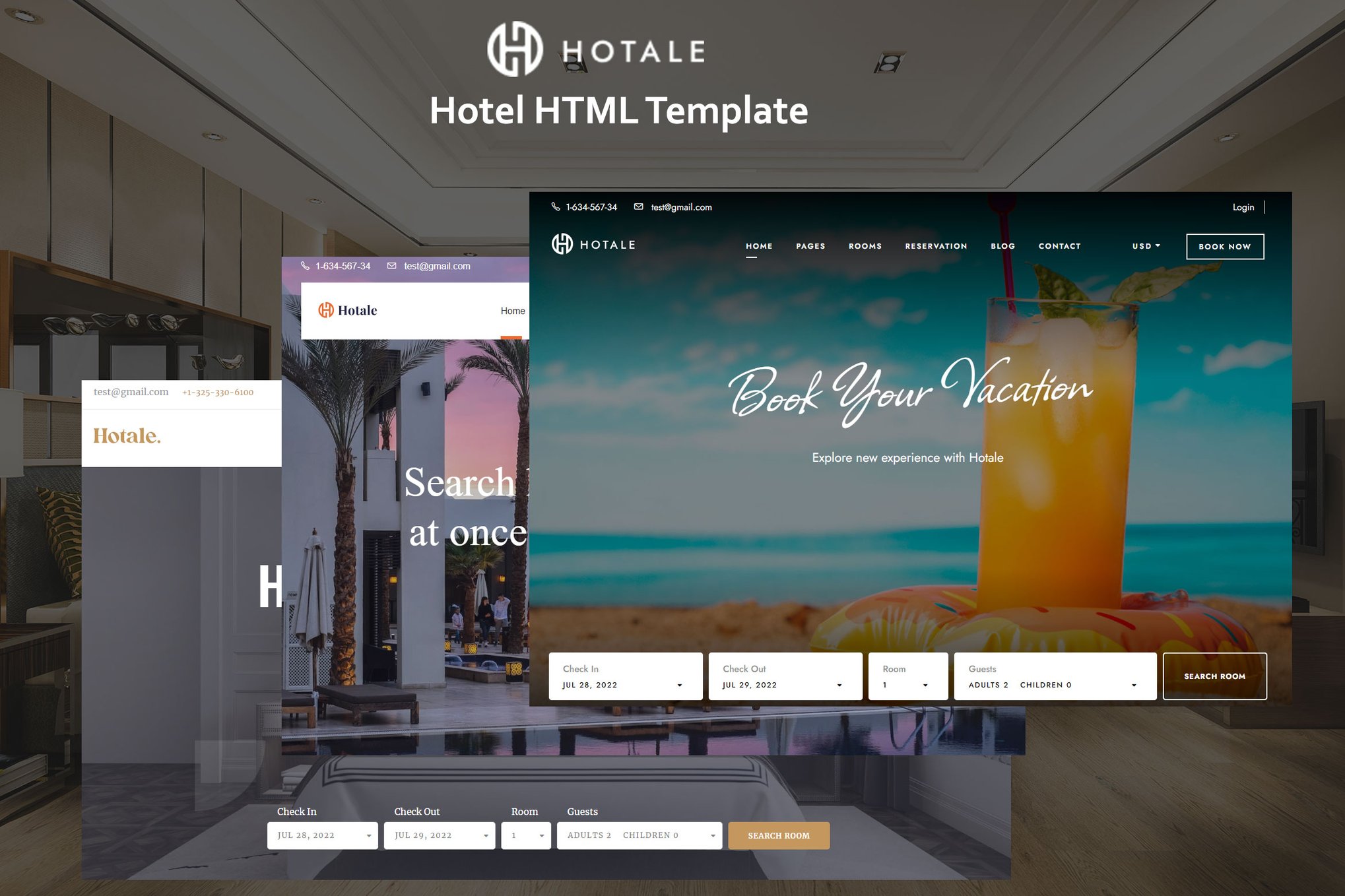 Imagen de portada de Hotale - Hotel HTML Template (plantilla web)