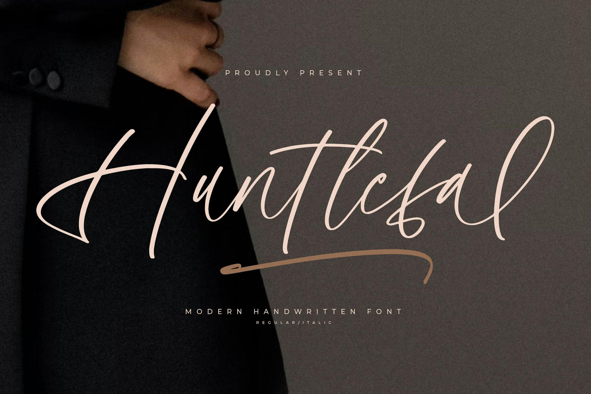 Imagen de portada de Huntlefal Modern Handwritten Font (fuente)
