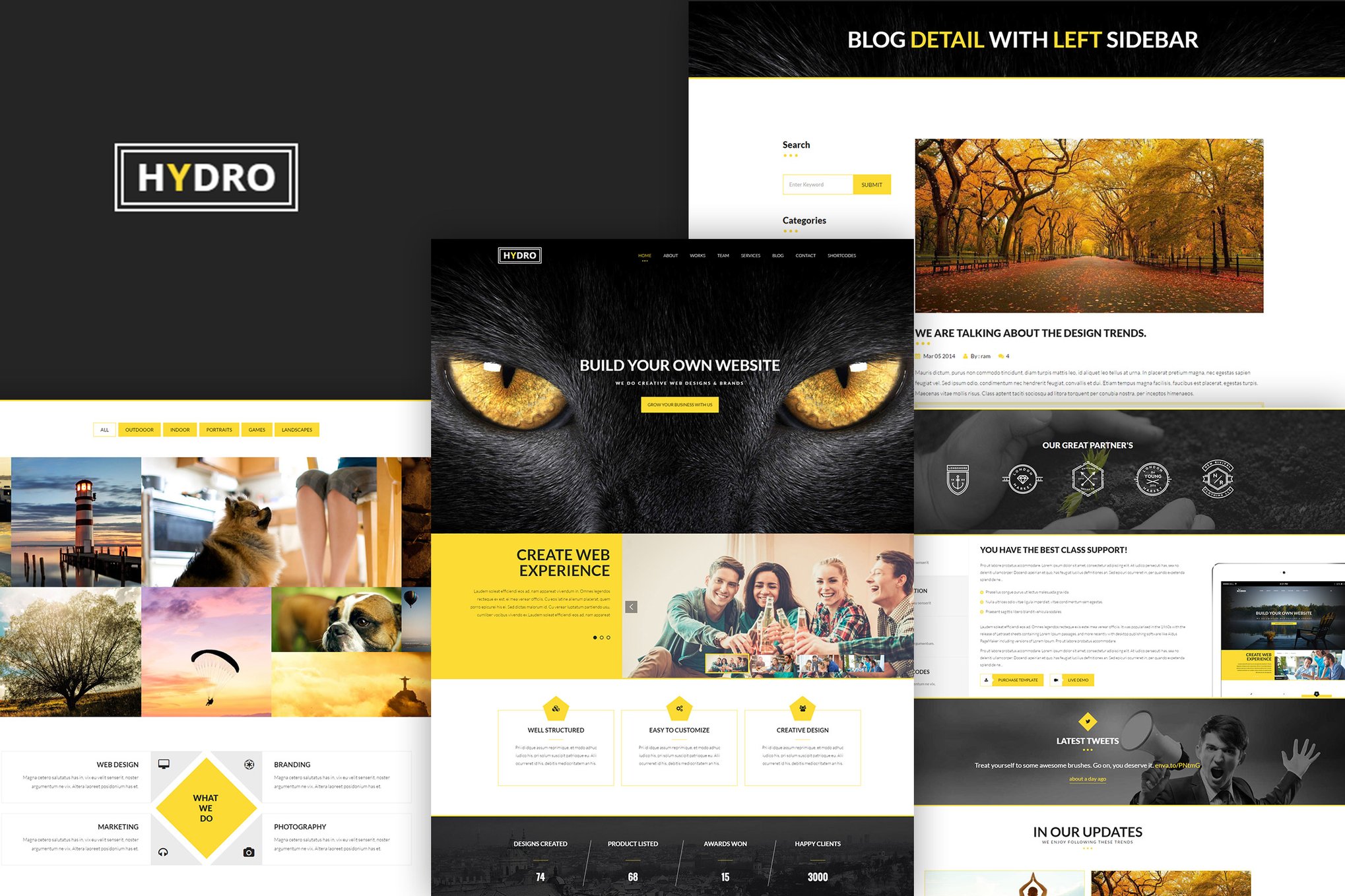 Imagen de portada de HYDRO - Multipurpose one page HTML5 Template (plantilla web)