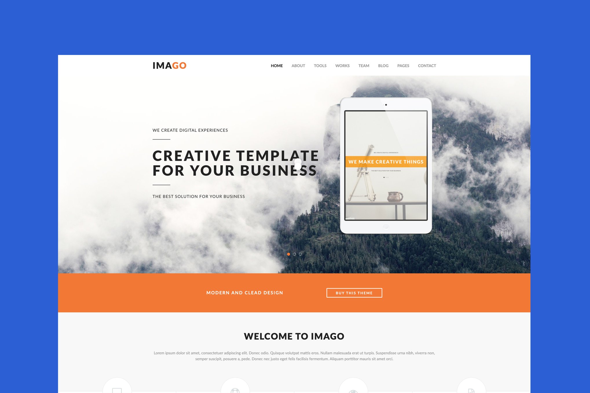 Imagen de portada de Imago - Multipurpose HTML5 Template (plantilla web)