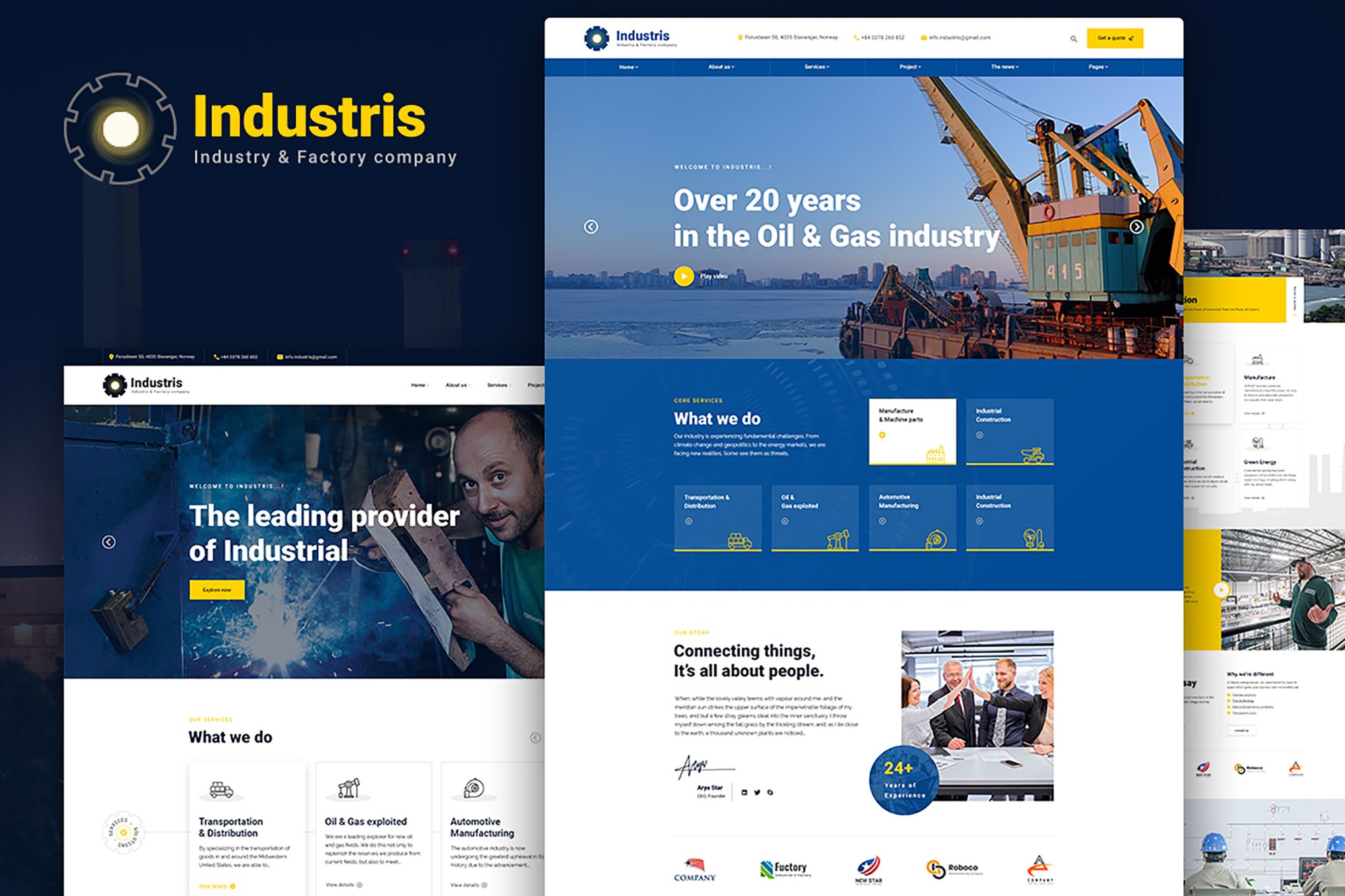 Imagen de portada de Industris | Factory & Industrial HTML5 Template (plantilla web)