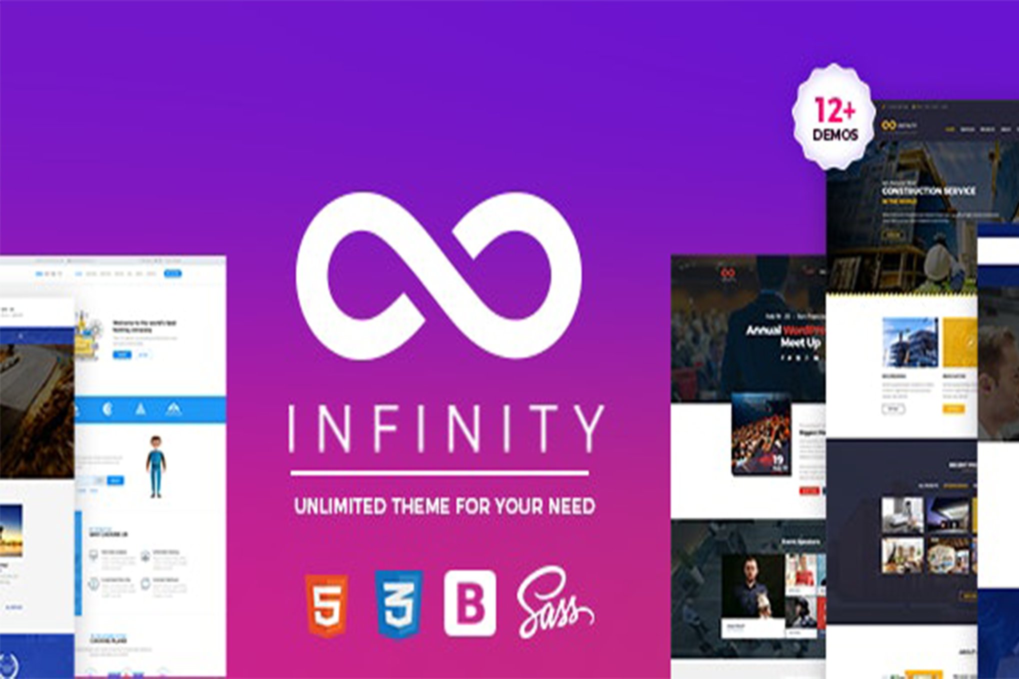Imagen de portada de infinity - One Page Template (plantilla web)