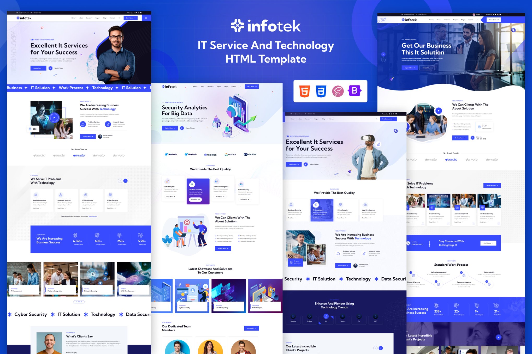 Imagen de portada de Infotek - IT Service & Technology HTML Template (plantilla web)