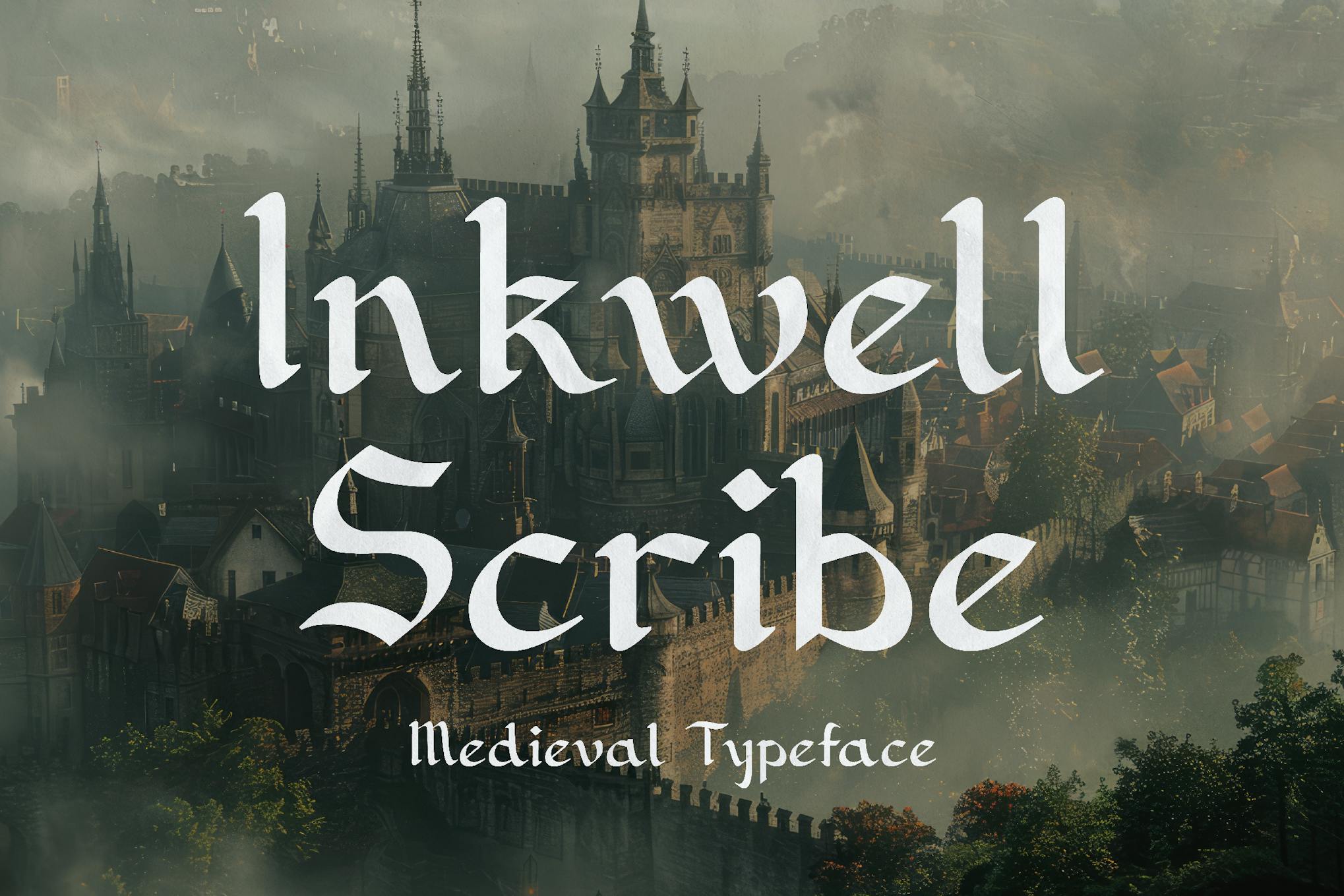 Imagen de portada de Inkwell Scribe - Medieval Typeface (fuente)