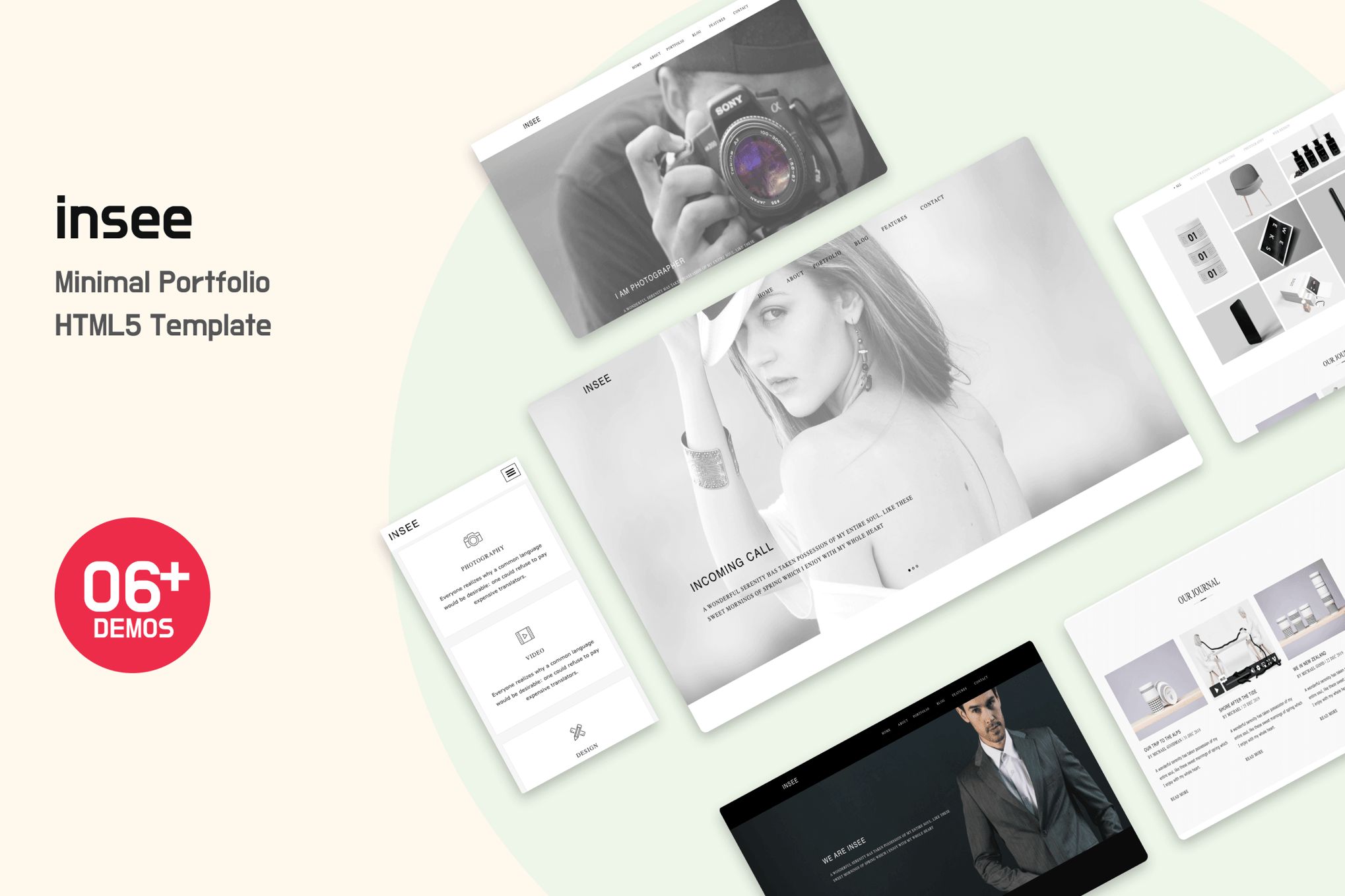 Imagen de portada de Insee - Minimal Portfolio HTML Template (plantilla web)
