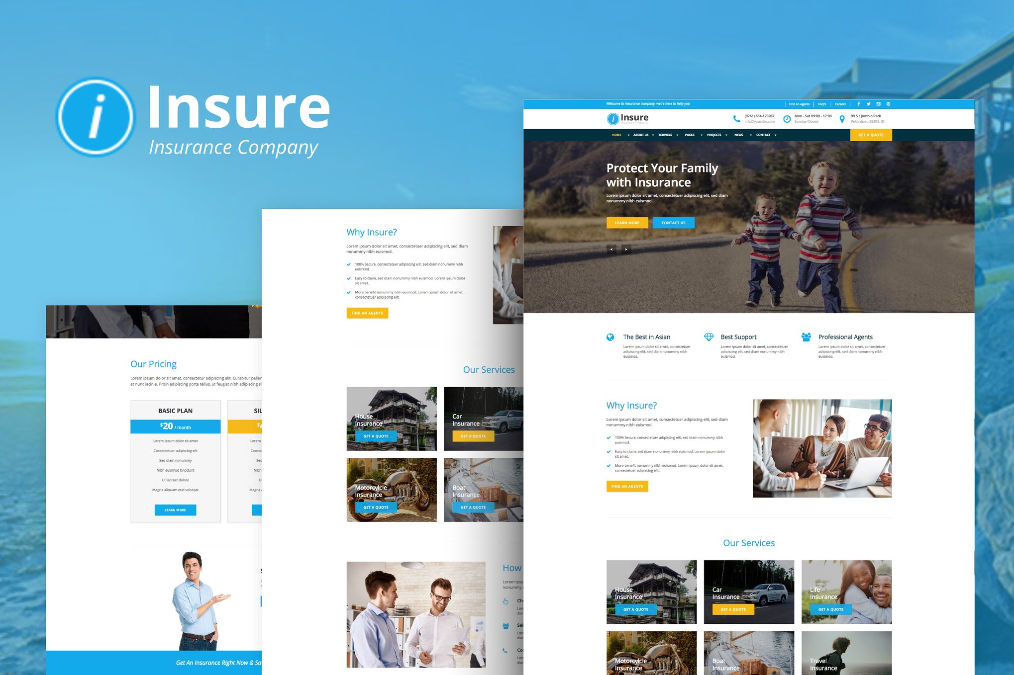 Imagen de portada de Insure - Insurance & Business HTML Template (plantilla web)