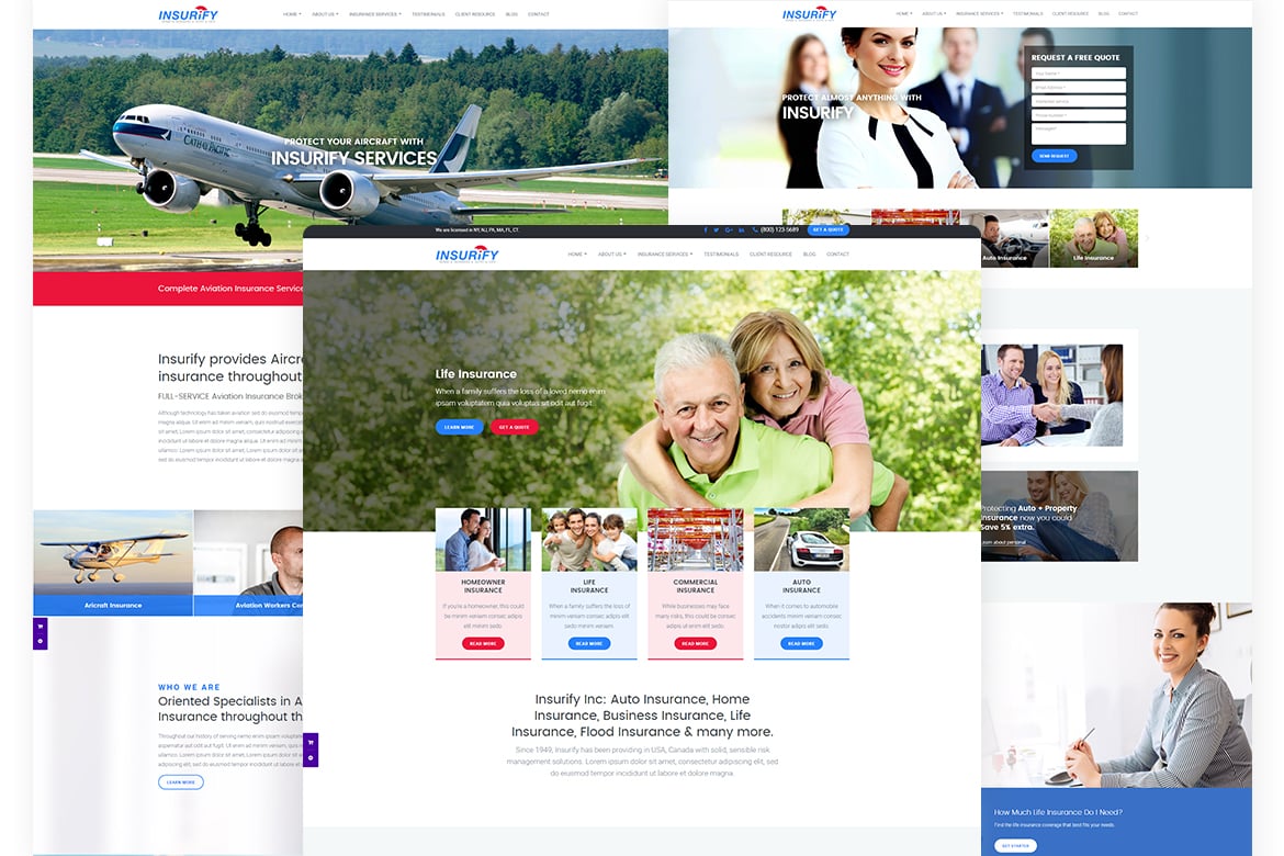 Imagen de portada de Insurify - Website Template for Insurance Agency (plantilla web)