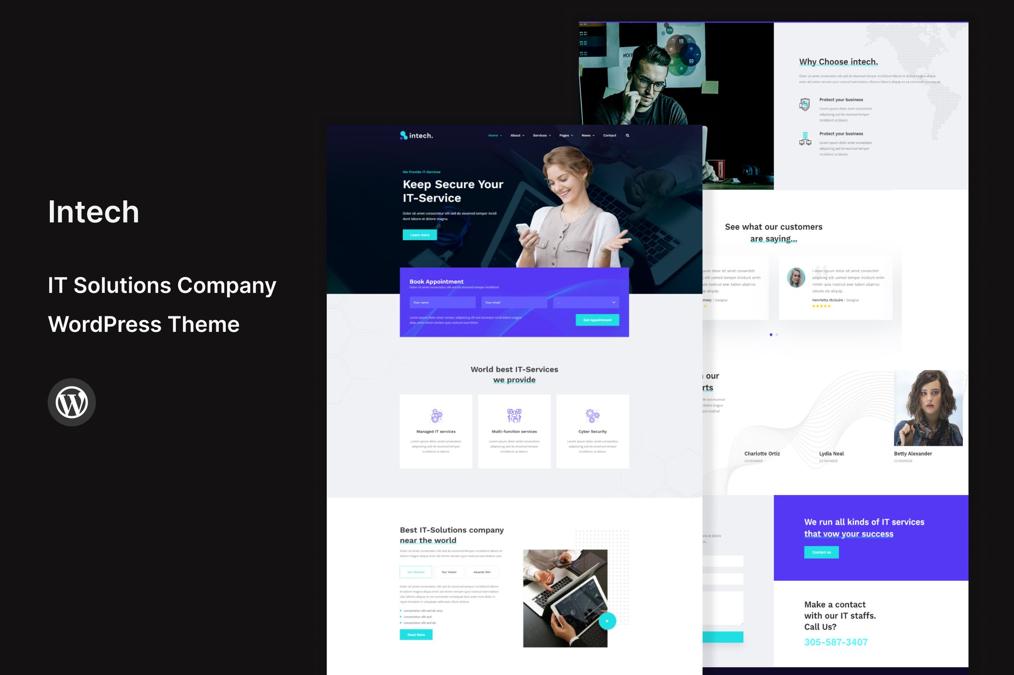 Imagen de portada de Intech - IT Solutions Company WordPress Theme (tema)
