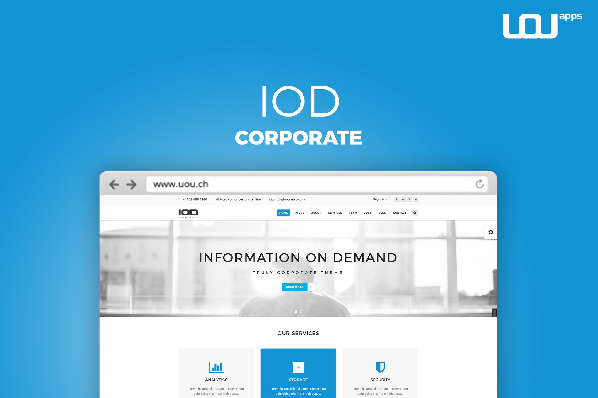 Imagen de portada de IOD - Corporate HTML Template (plantilla web)